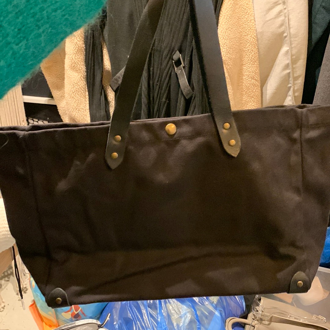 Black canvas and suede Bujibaja bag