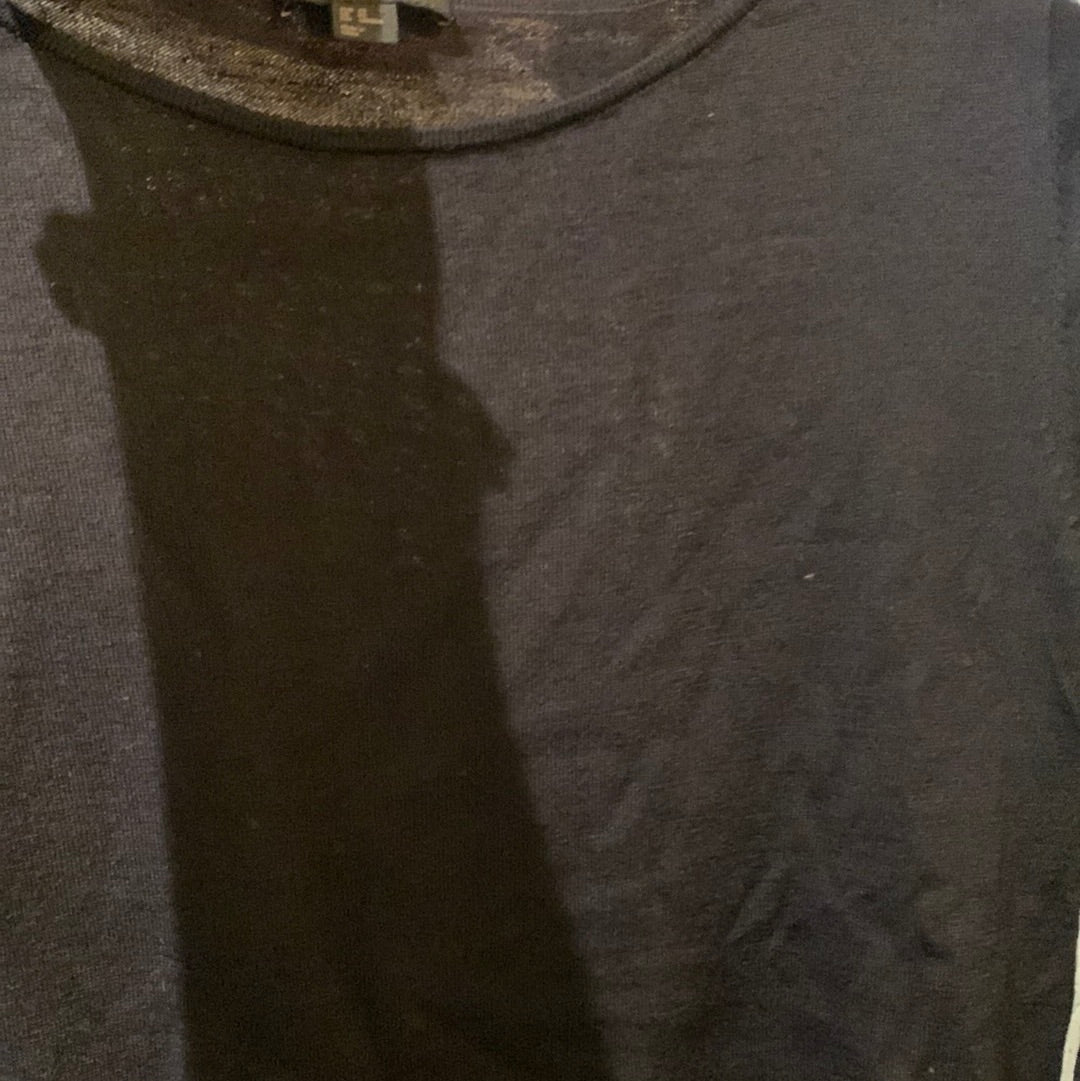100% blue wool zipper sweater COS