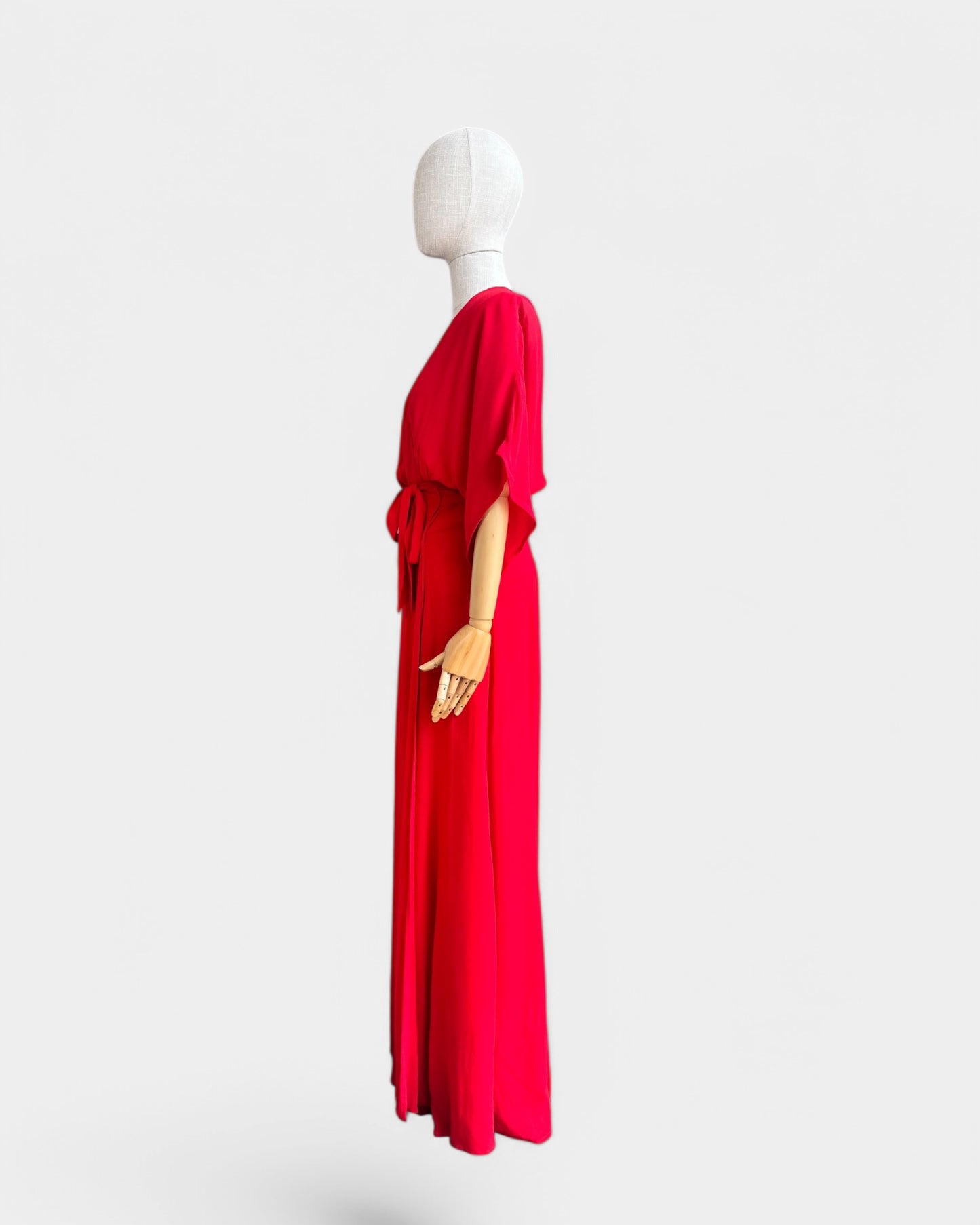 Robe longue portefeuille Reformation – Rouge vif, S