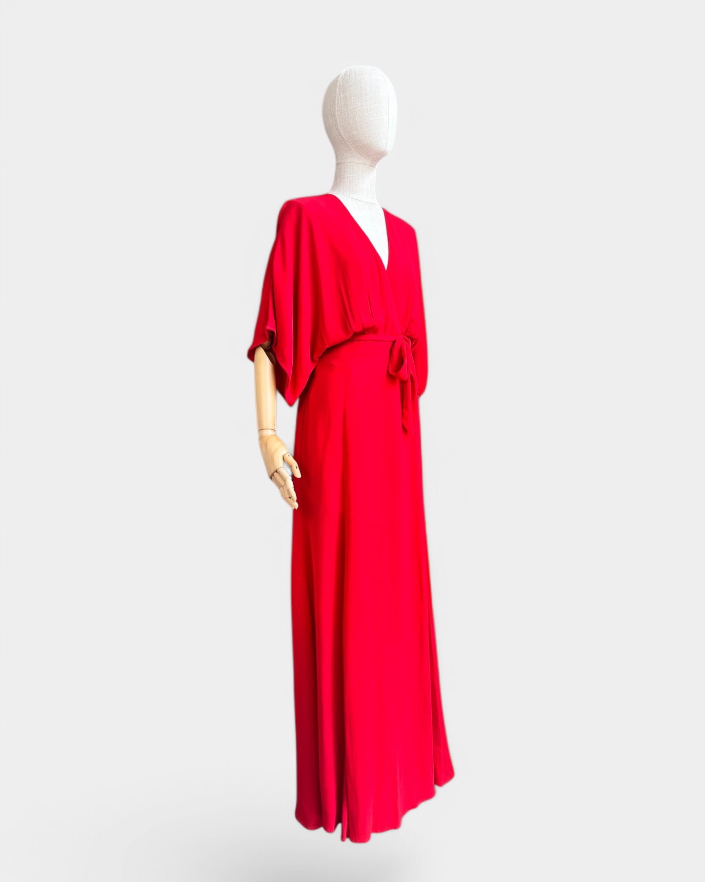 Robe longue portefeuille Reformation – Rouge vif, S