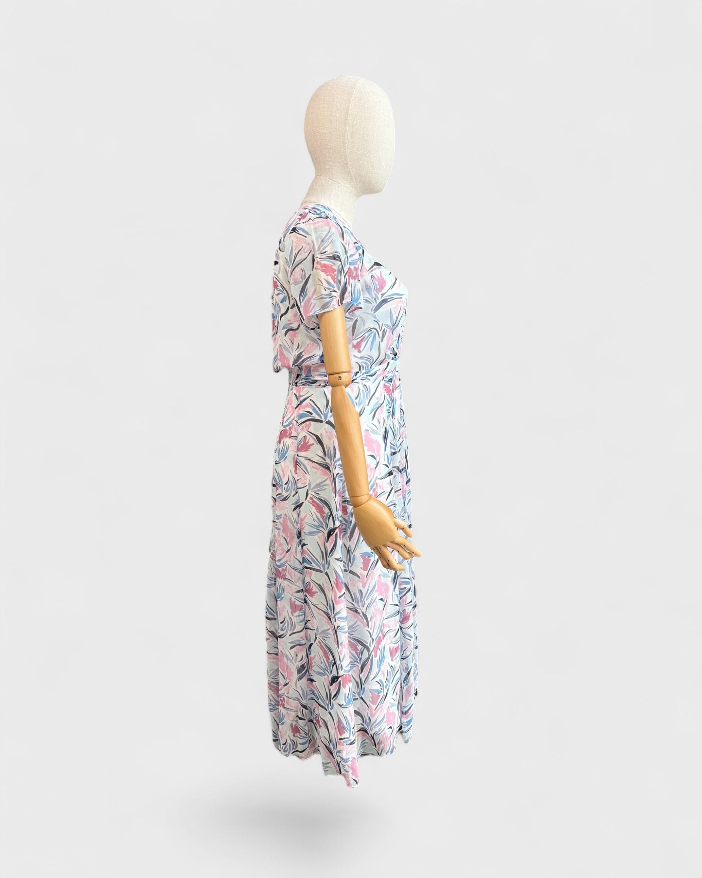 Robe transparente imprimée Blanc bleu rose Club Monaco , 12