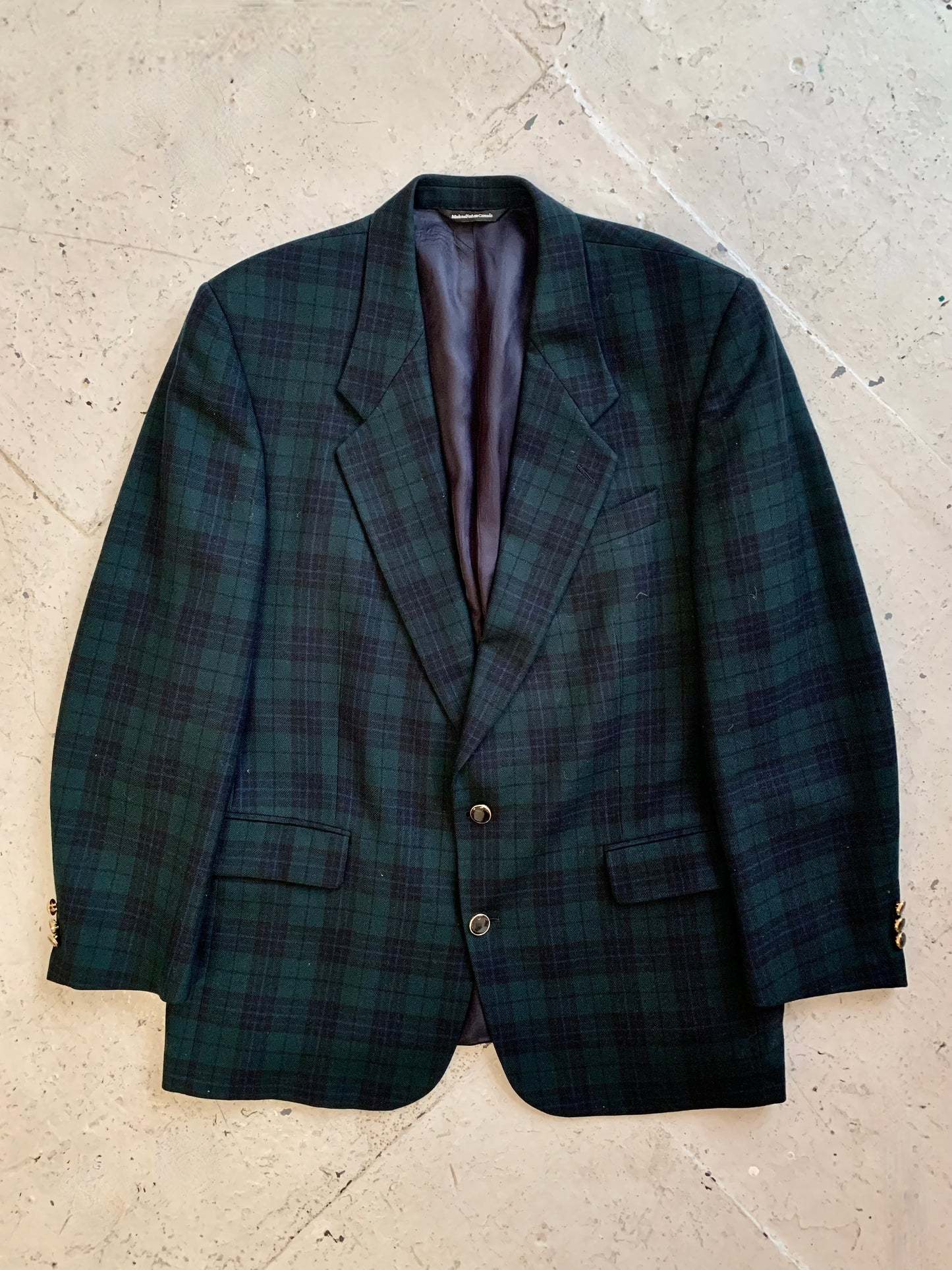 Vintage black watch jacket A. Golde & Son