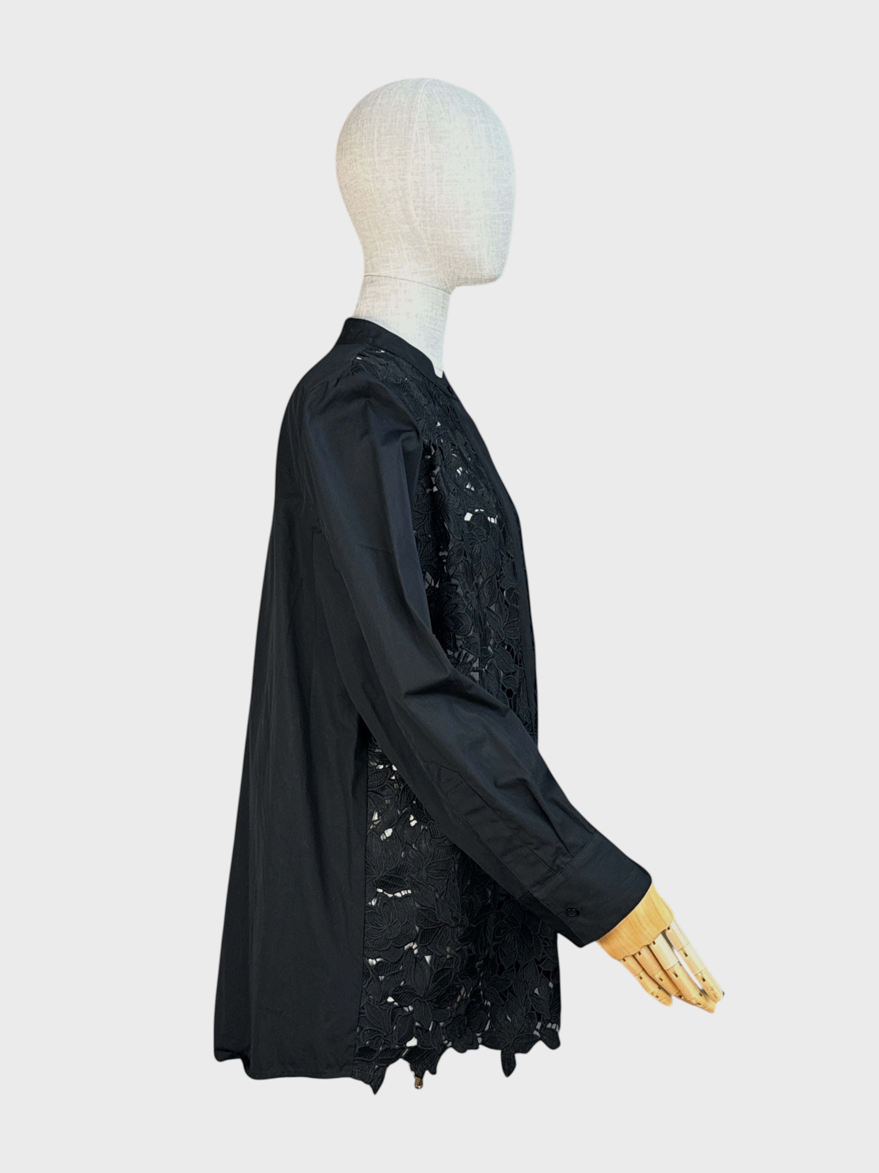 Long black lace shirt by Judith &amp; Charles