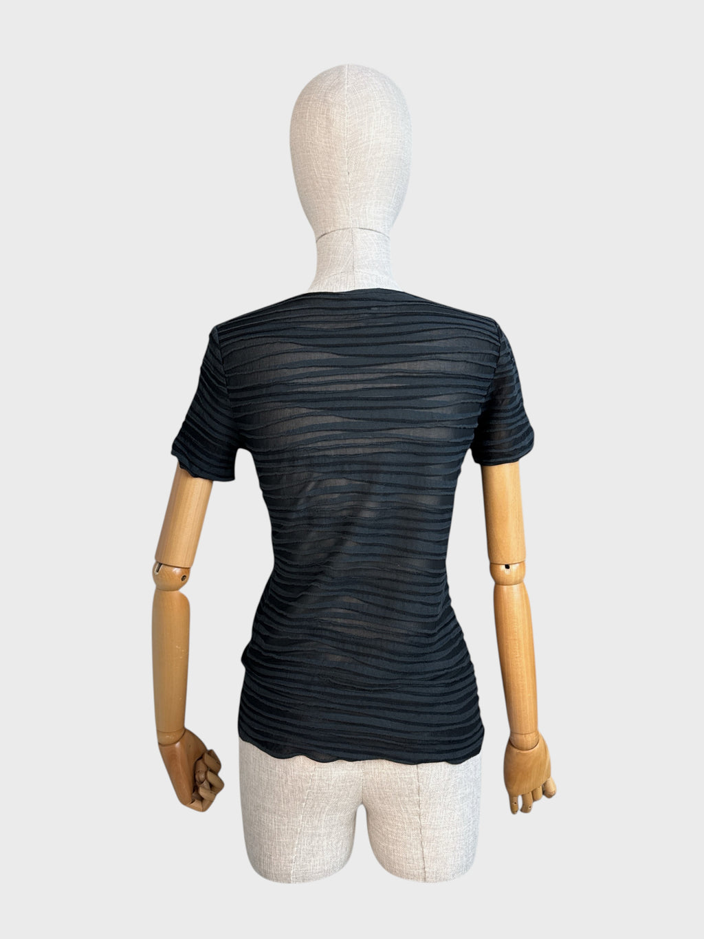 Armani Collezioni textured black T-shirt, size 4