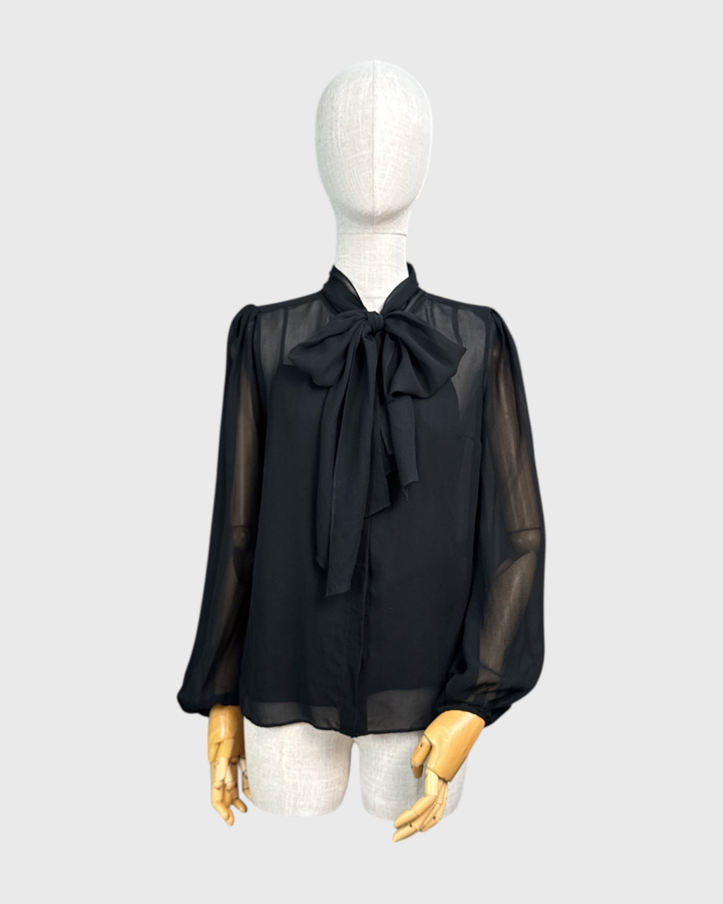 Diane von Furstenberg 100% Silk Blouse, Black, Size 6