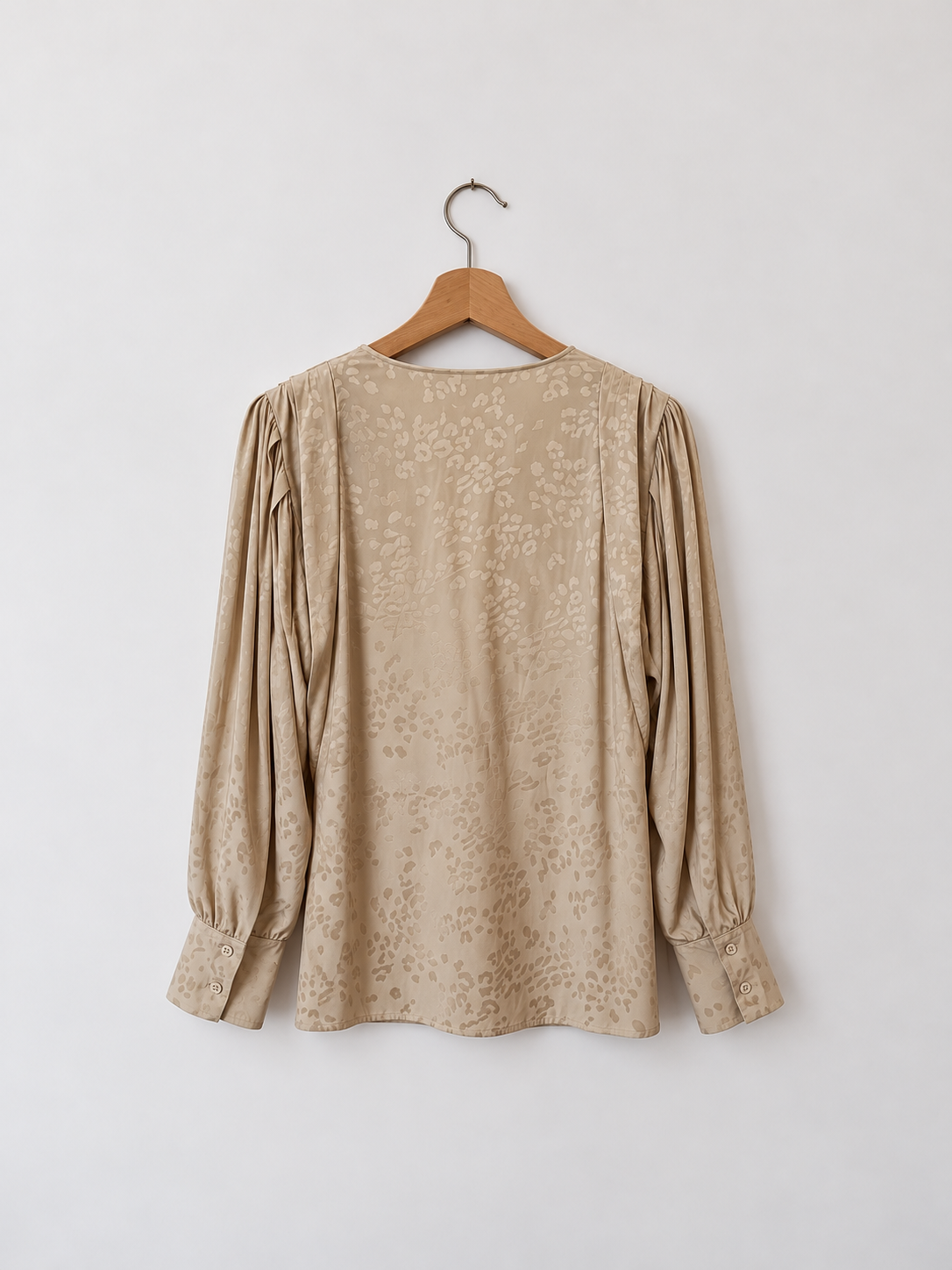Printed silk blouse Cream Iro