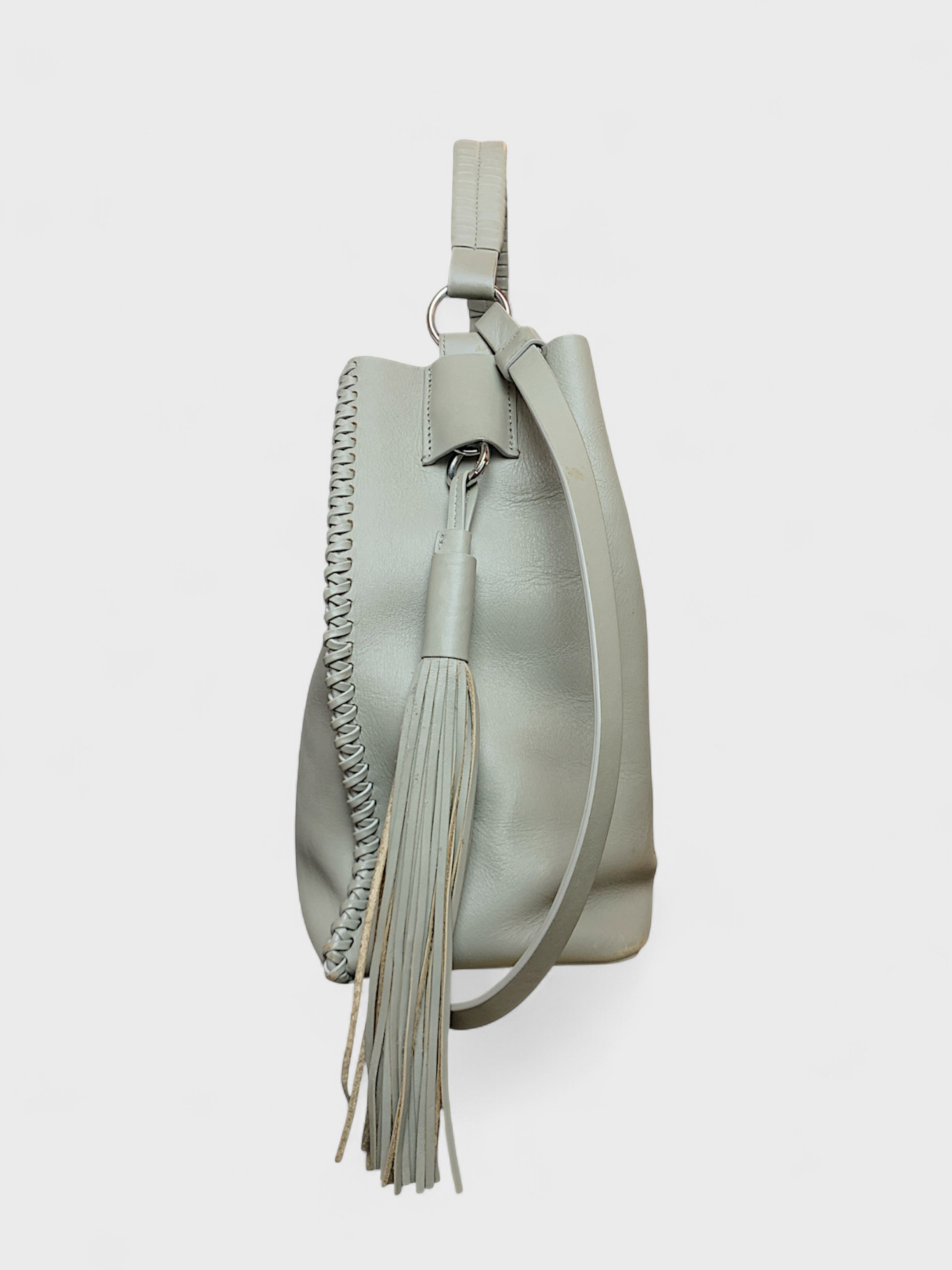 Grey All Saints Leather Bag