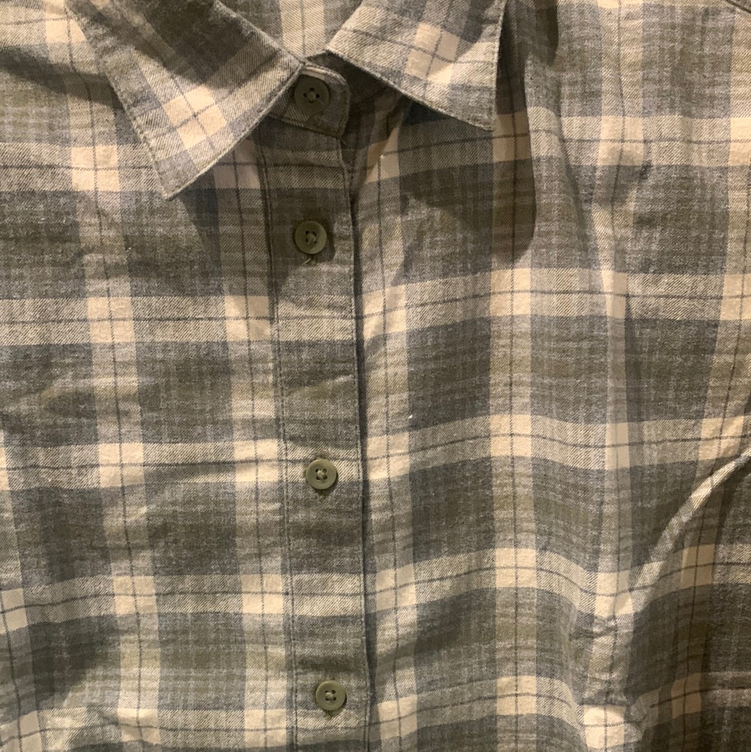 Chemise à carreaux gris/vert