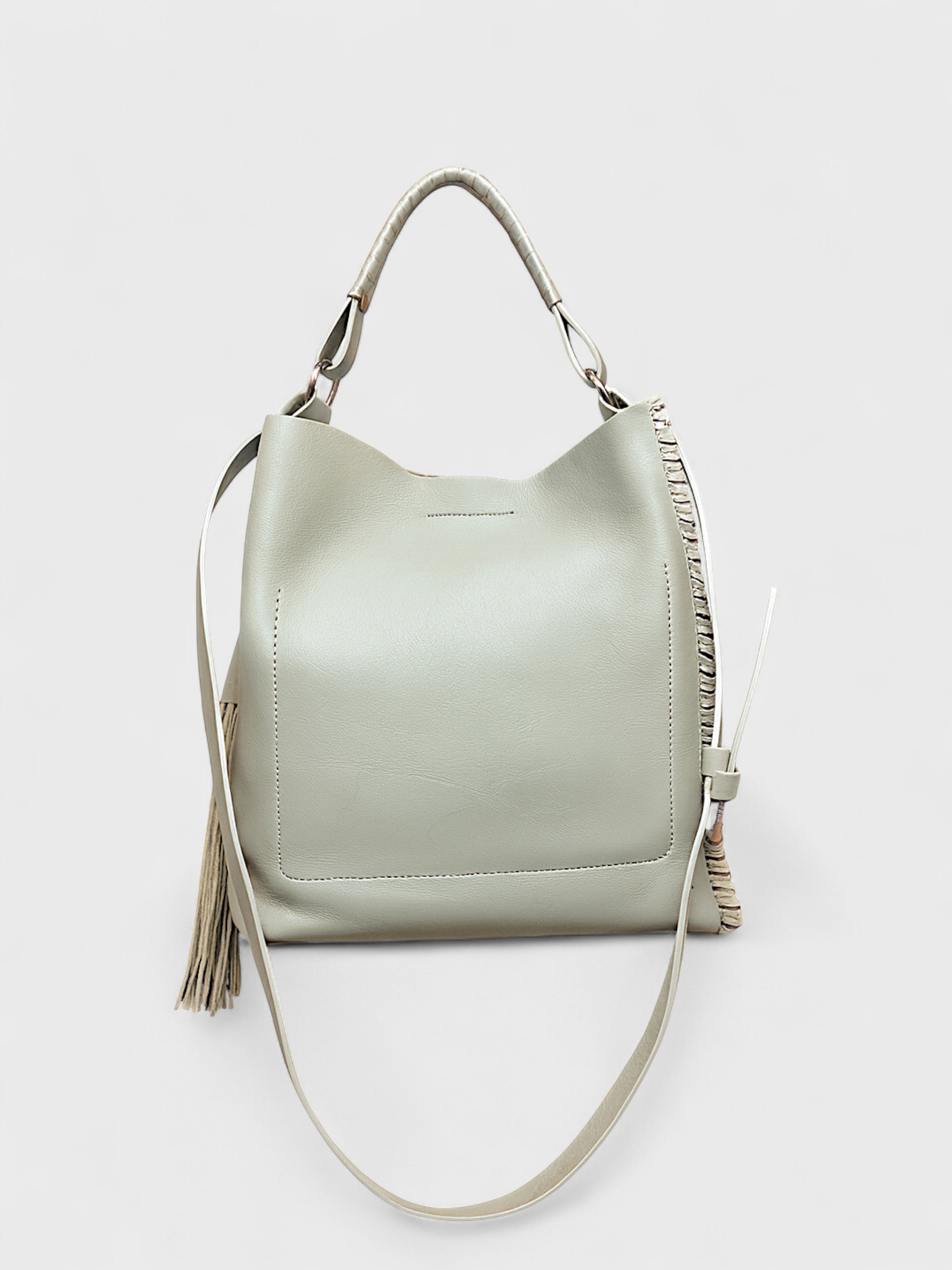 Grey All Saints Leather Bag