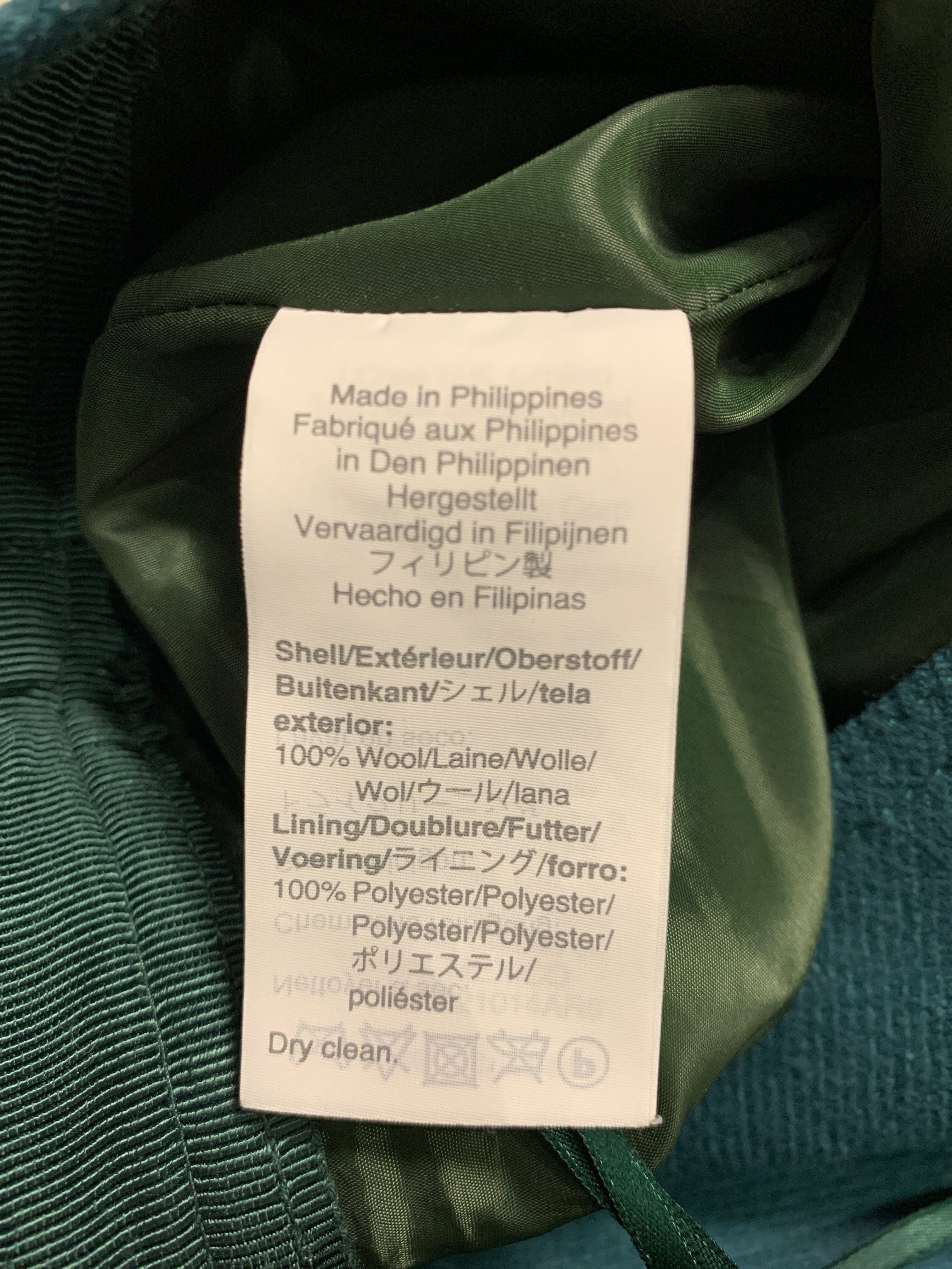 Jupe courte en laine vert émeraude J.Crew Taille 6