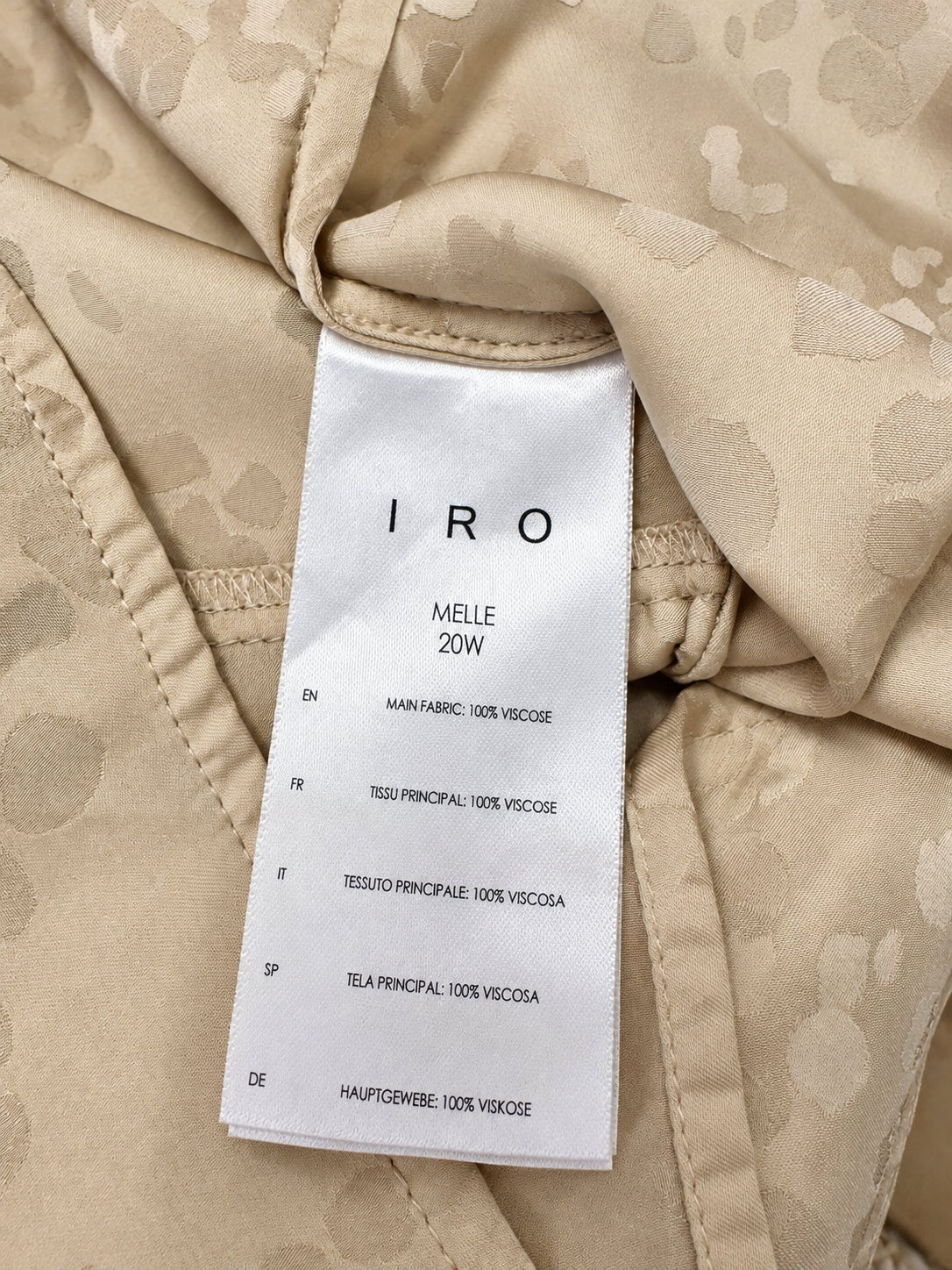 Printed silk blouse Cream Iro