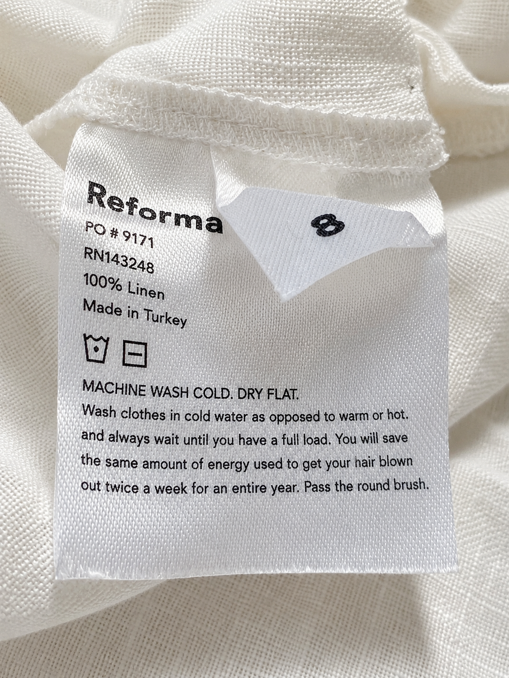 Robe lin Blanc Reformation