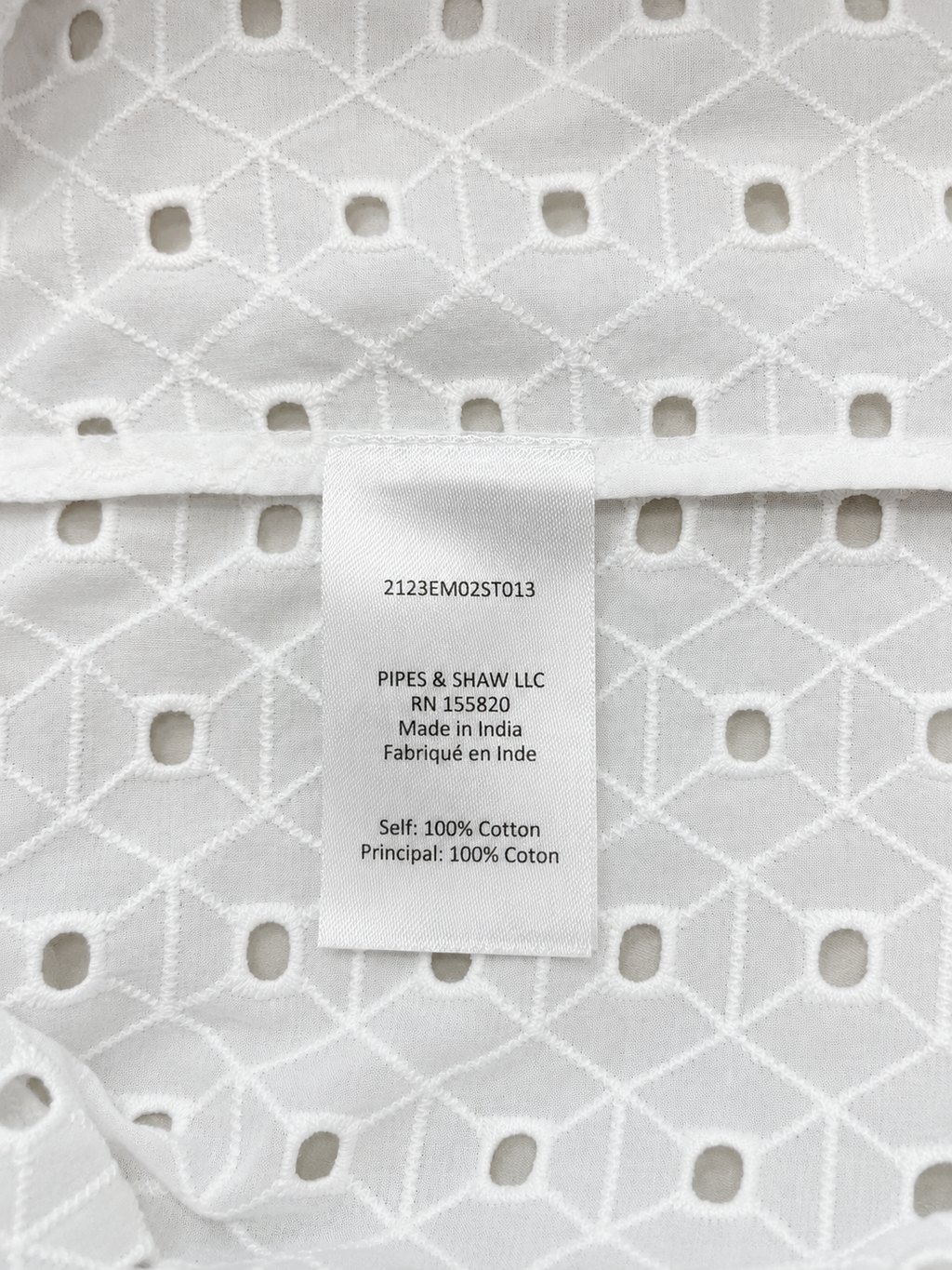 White broderie anglaise blouse, Veronica Beard