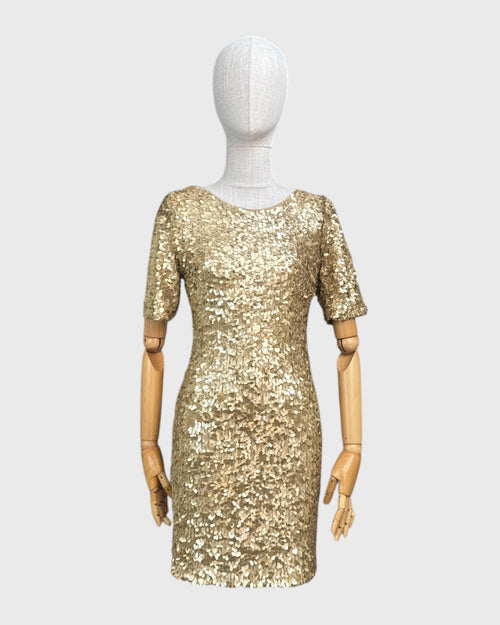 Robe à Paillettes Dorée Ark & Co , Taille S