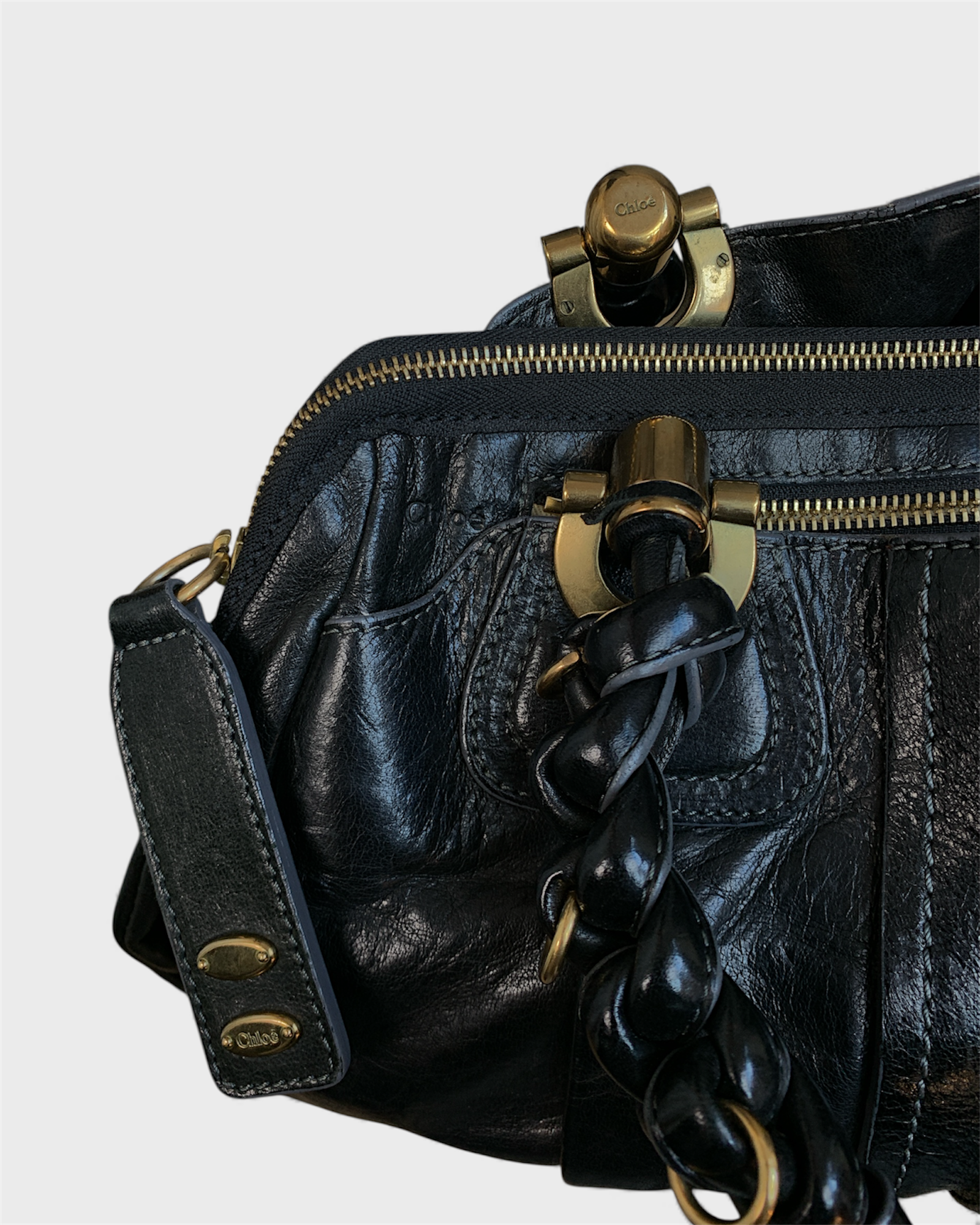 Héloïse black leather bag, Chloé