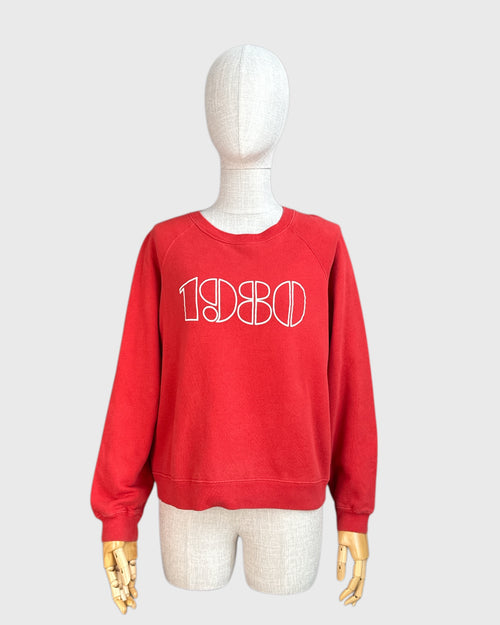 Crewneck rouge “1980” Sézane, taille S