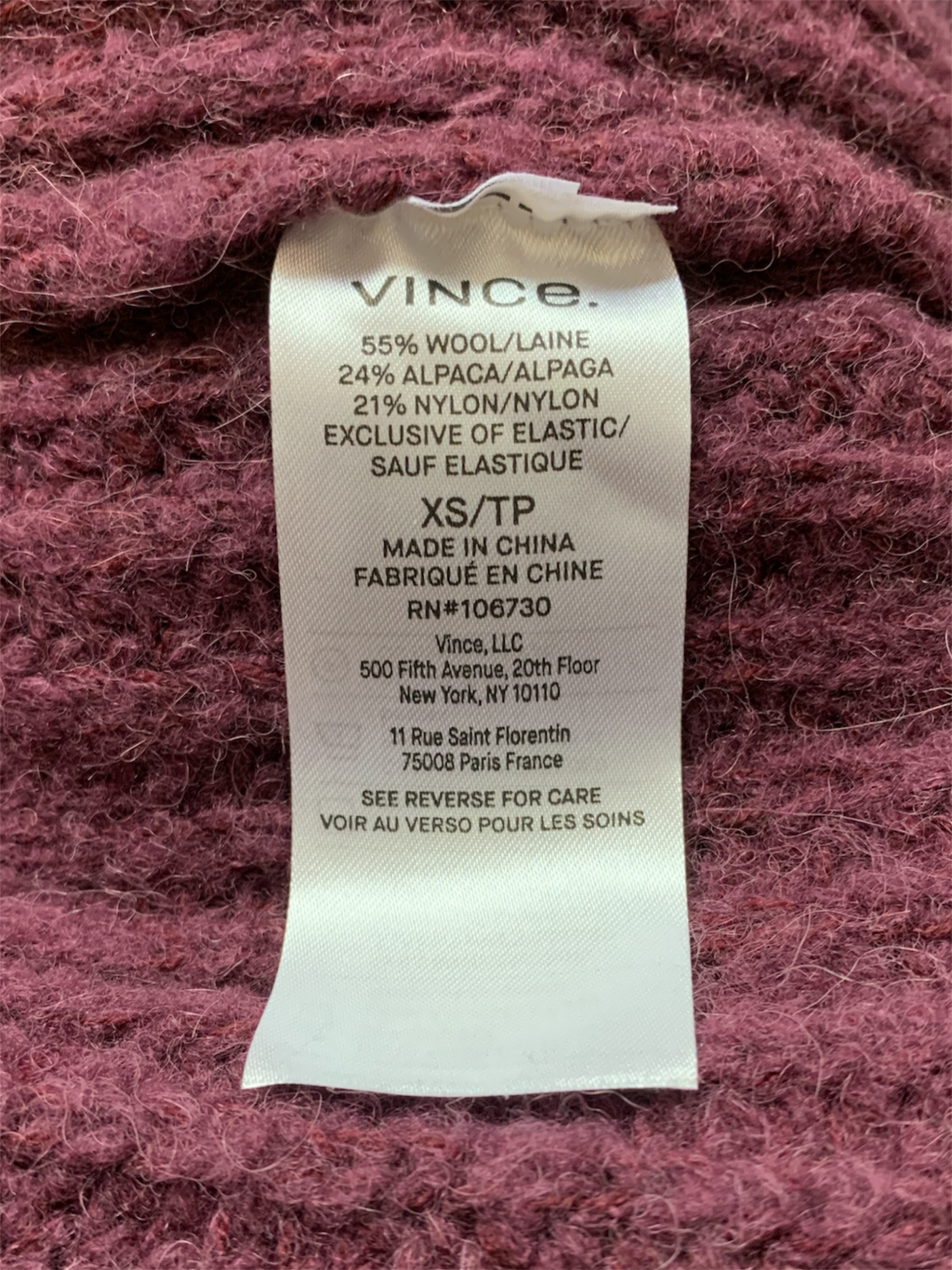 Pull Vince , Xs