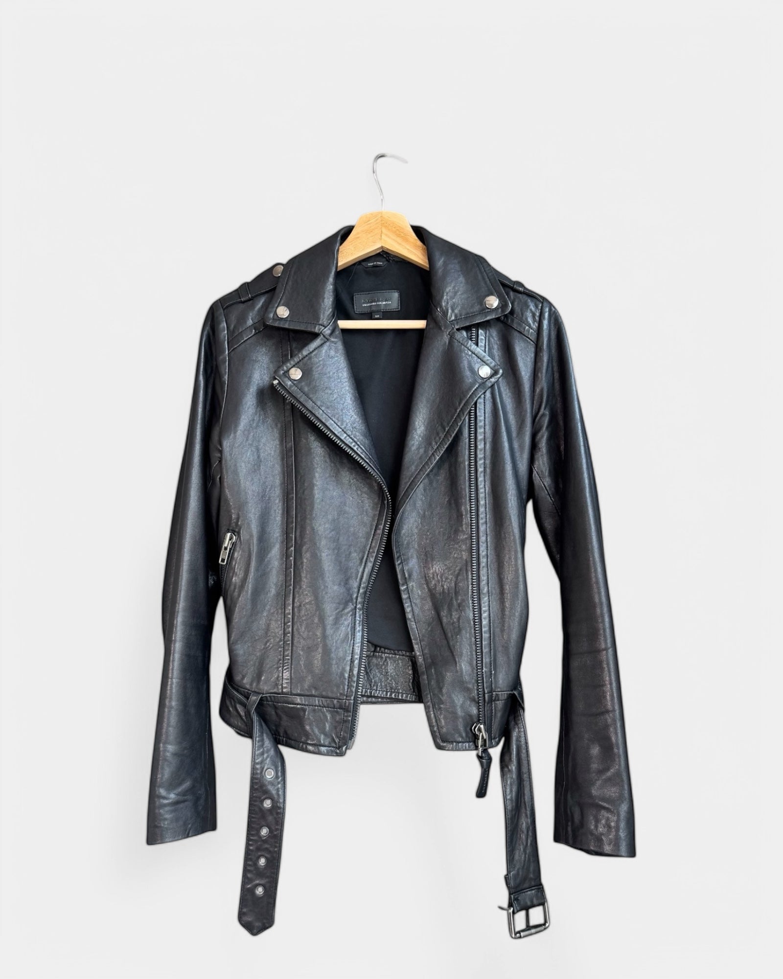 Mackage Black Leather Jacket, S