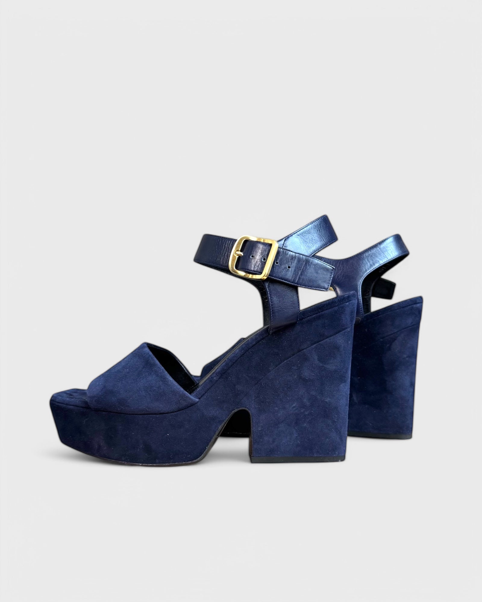 Céline midnight blue platform sandals, 40