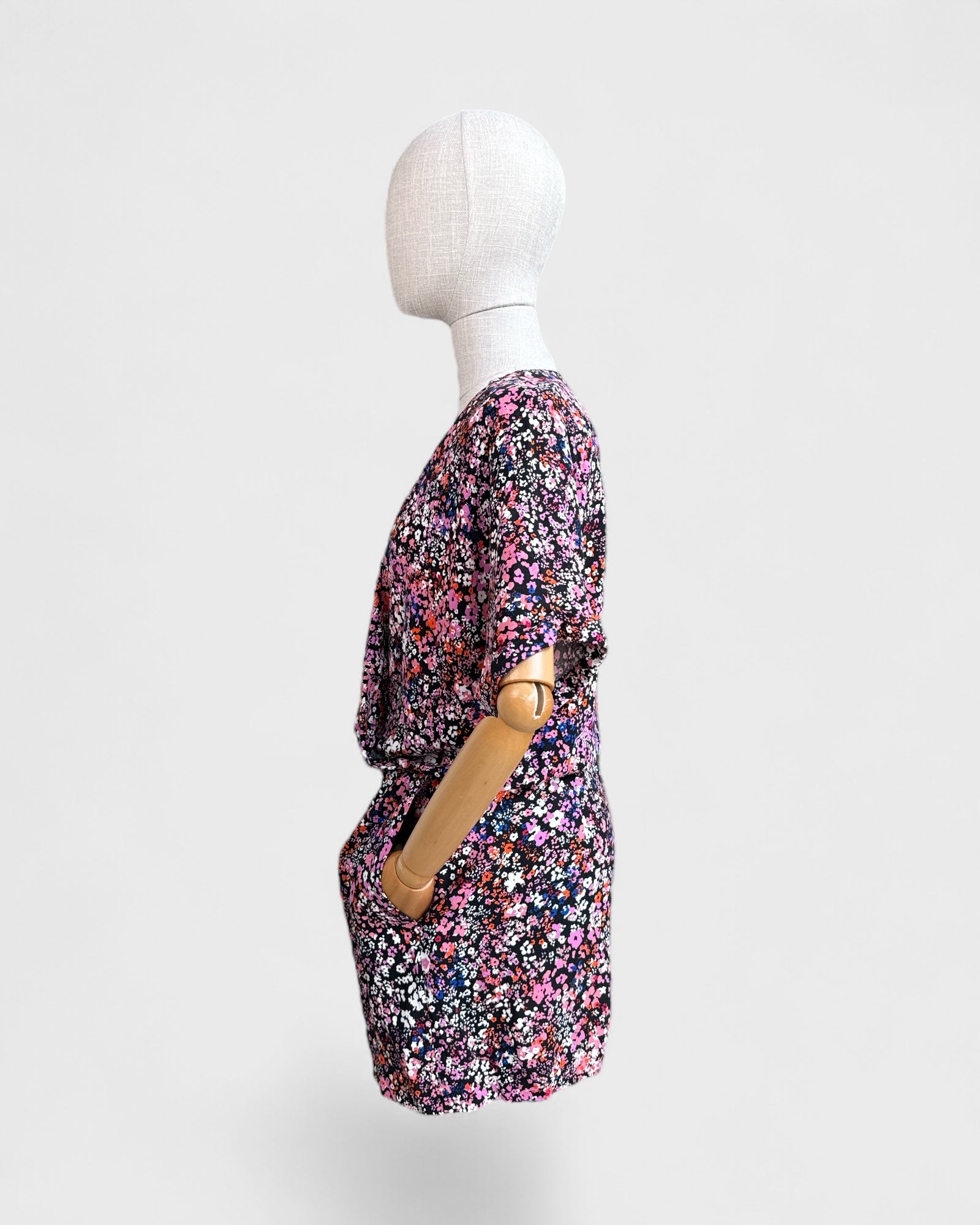 Maje Multi flower playsuit, 38