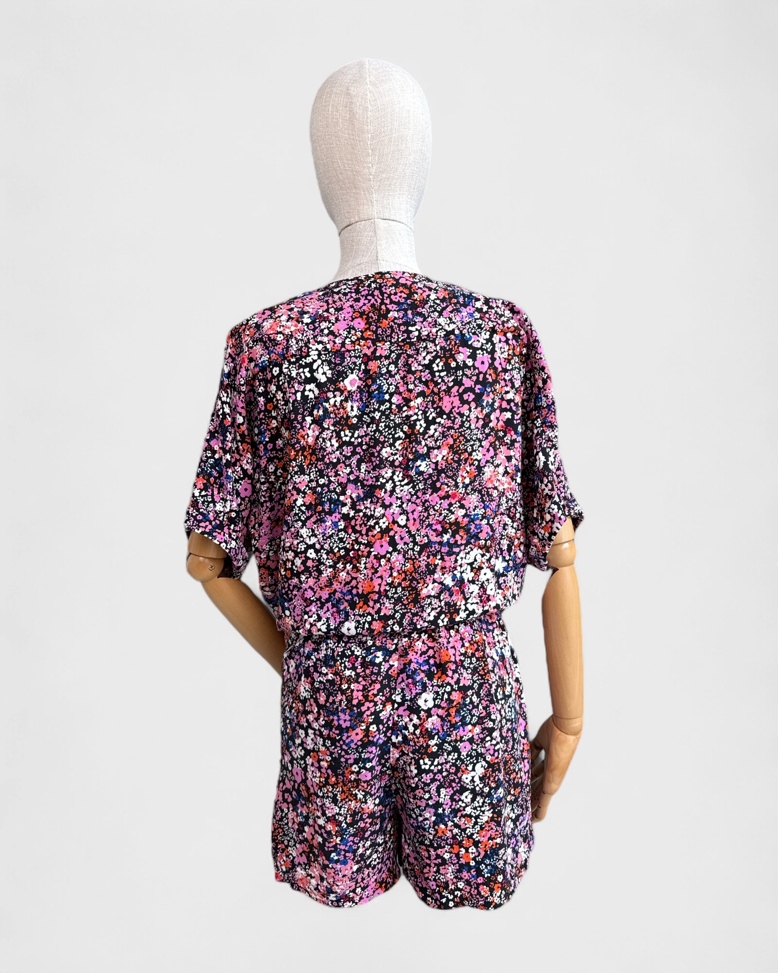 Maje Multi flower playsuit, 38