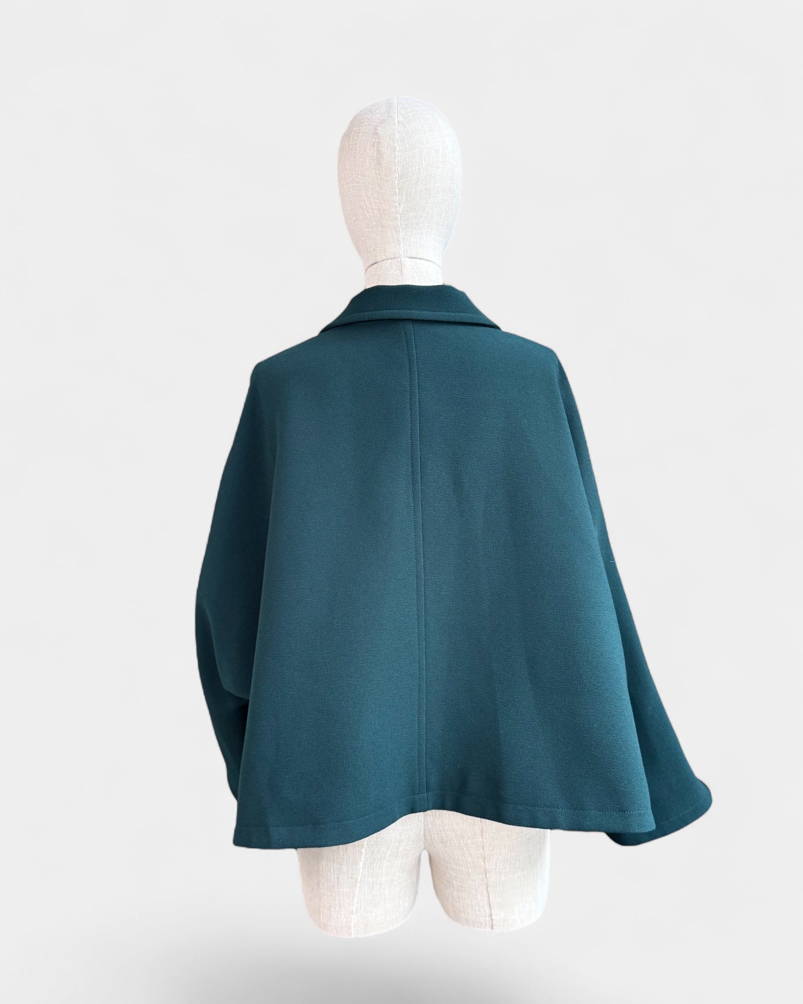 Dark green crepe jacket, S Liviana Conti