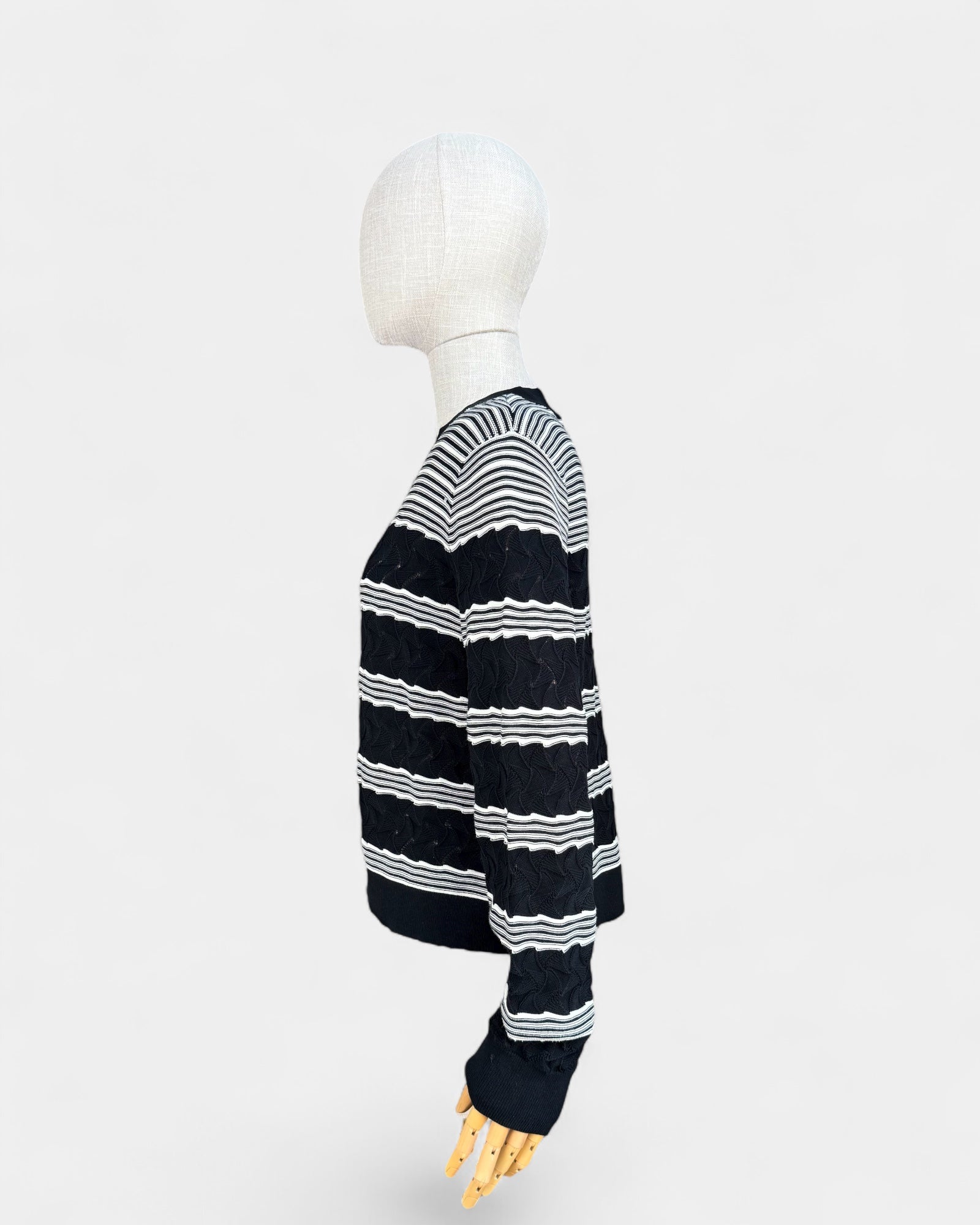 Club Monaco black and white striped sweater, S