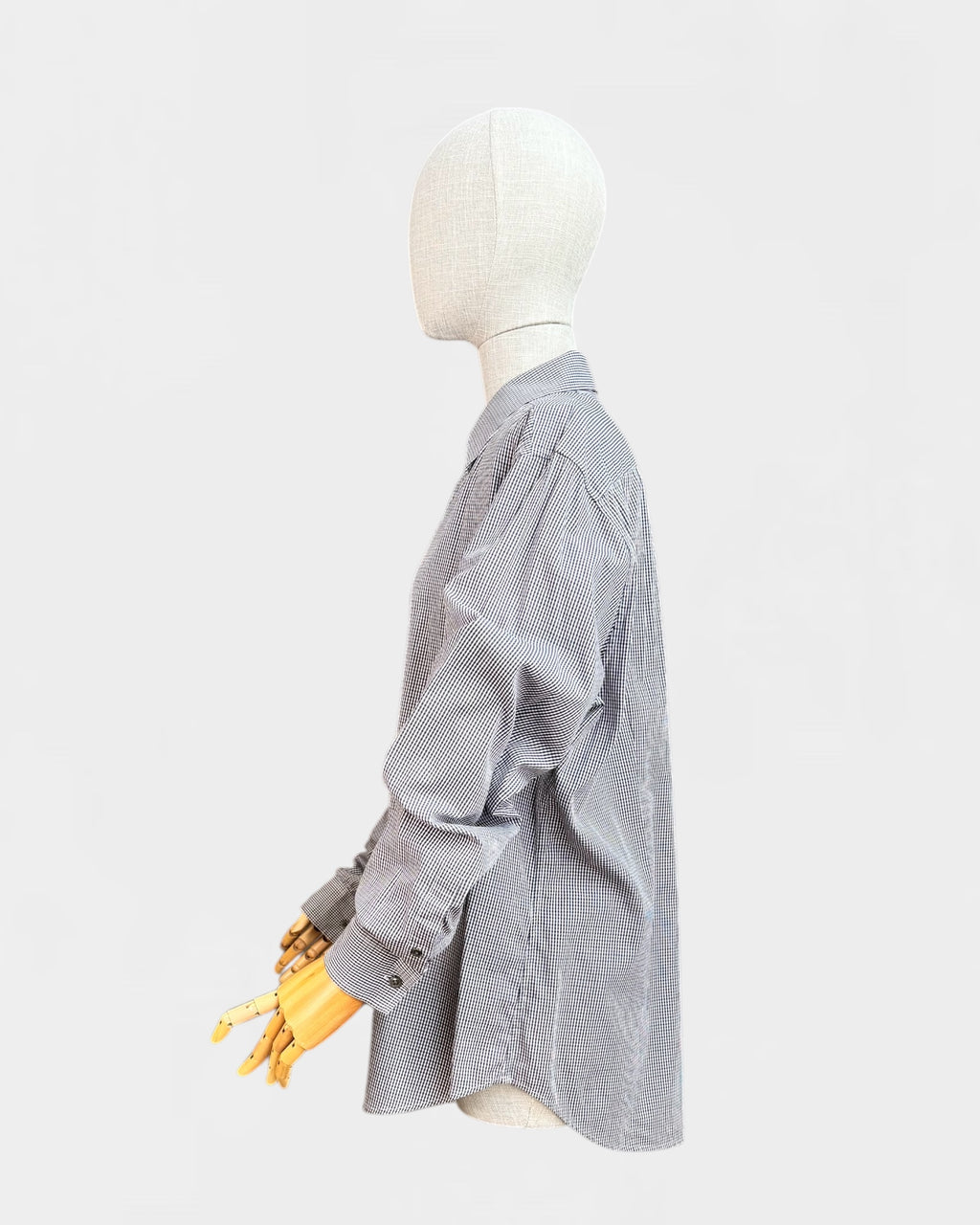 Theory white/brown/grey checkered shirt, XL