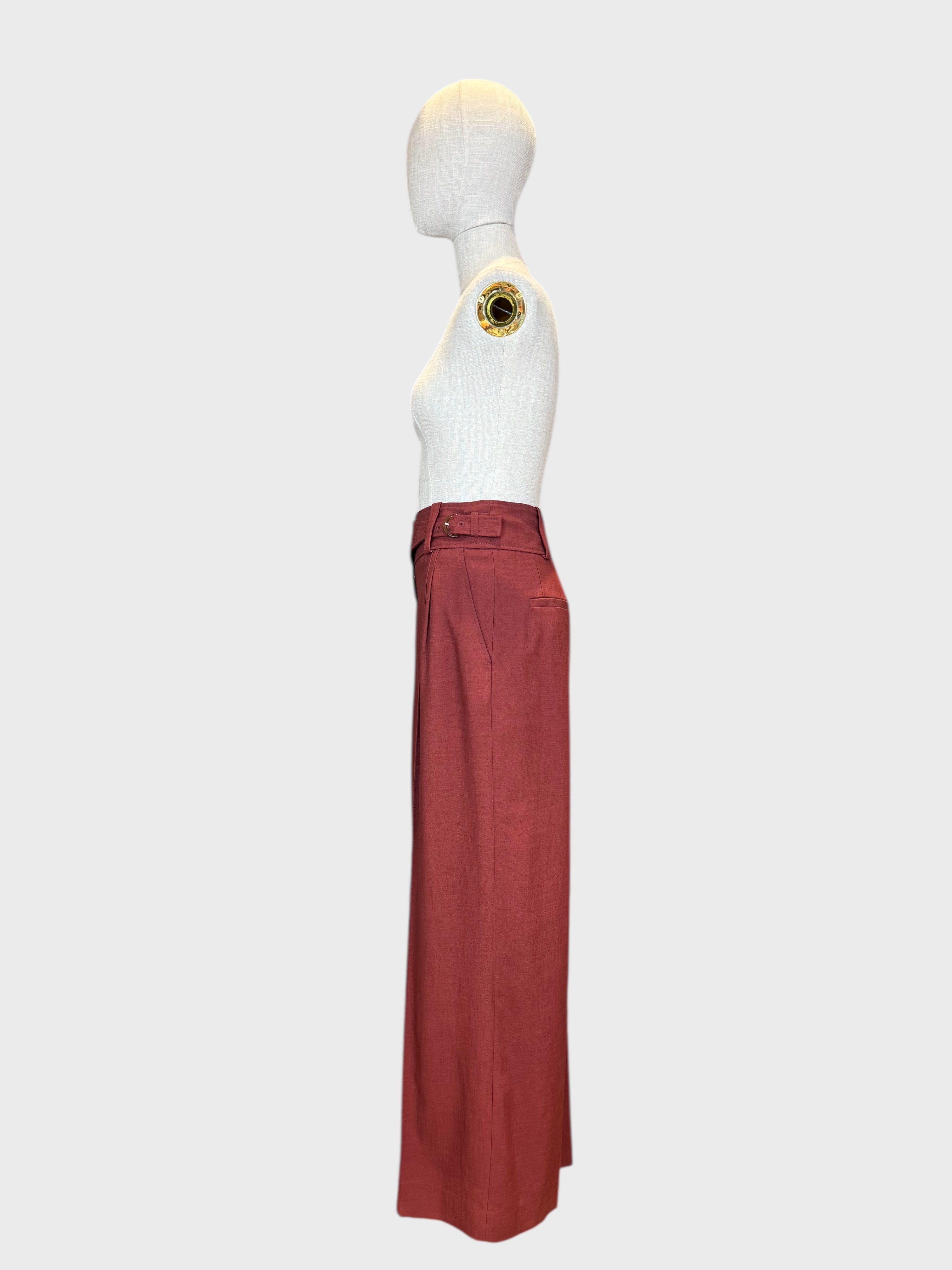 Aldo trousers, terracotta color, Sézane, size 38