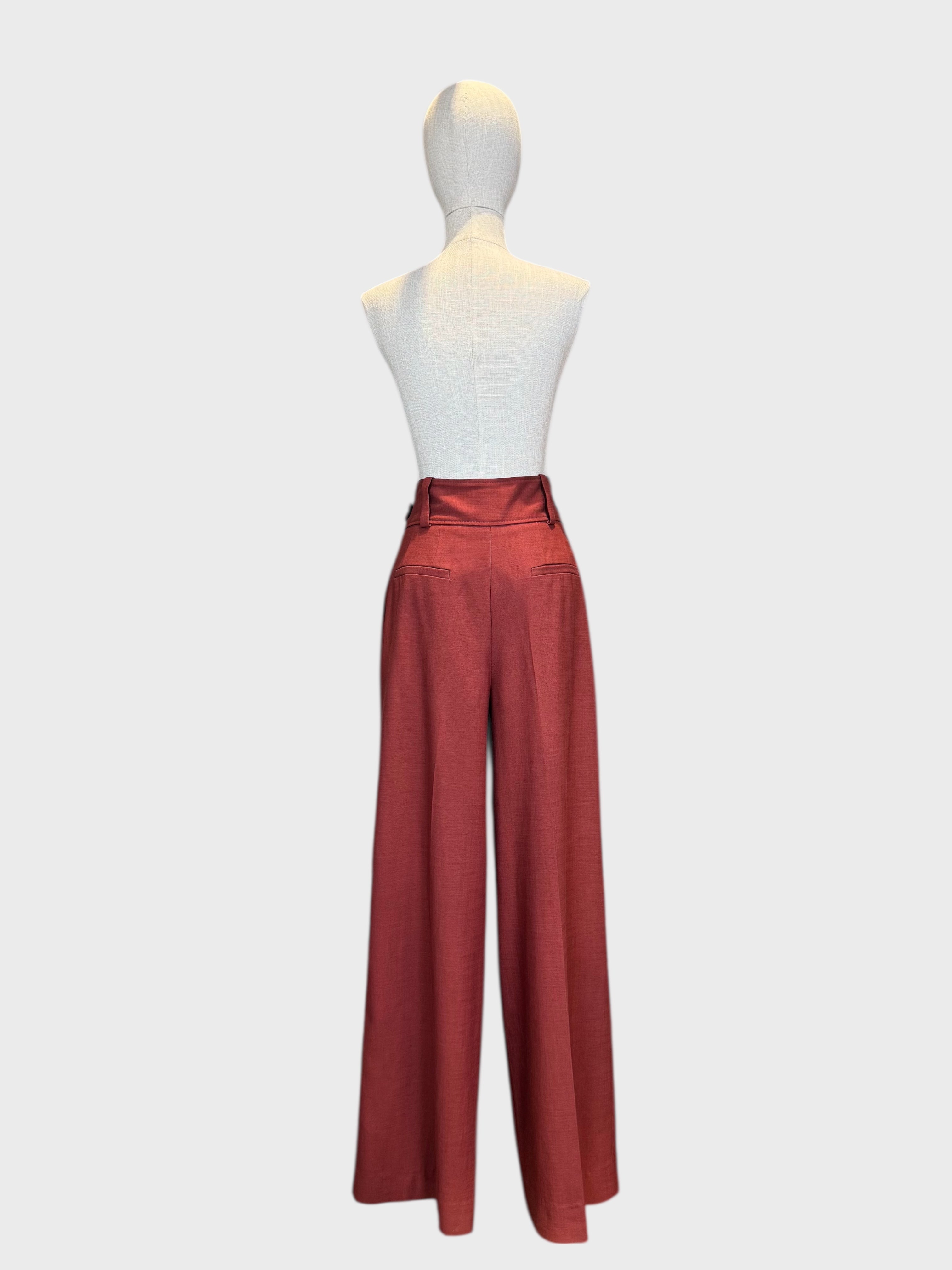 Aldo trousers, terracotta color, Sézane, size 38