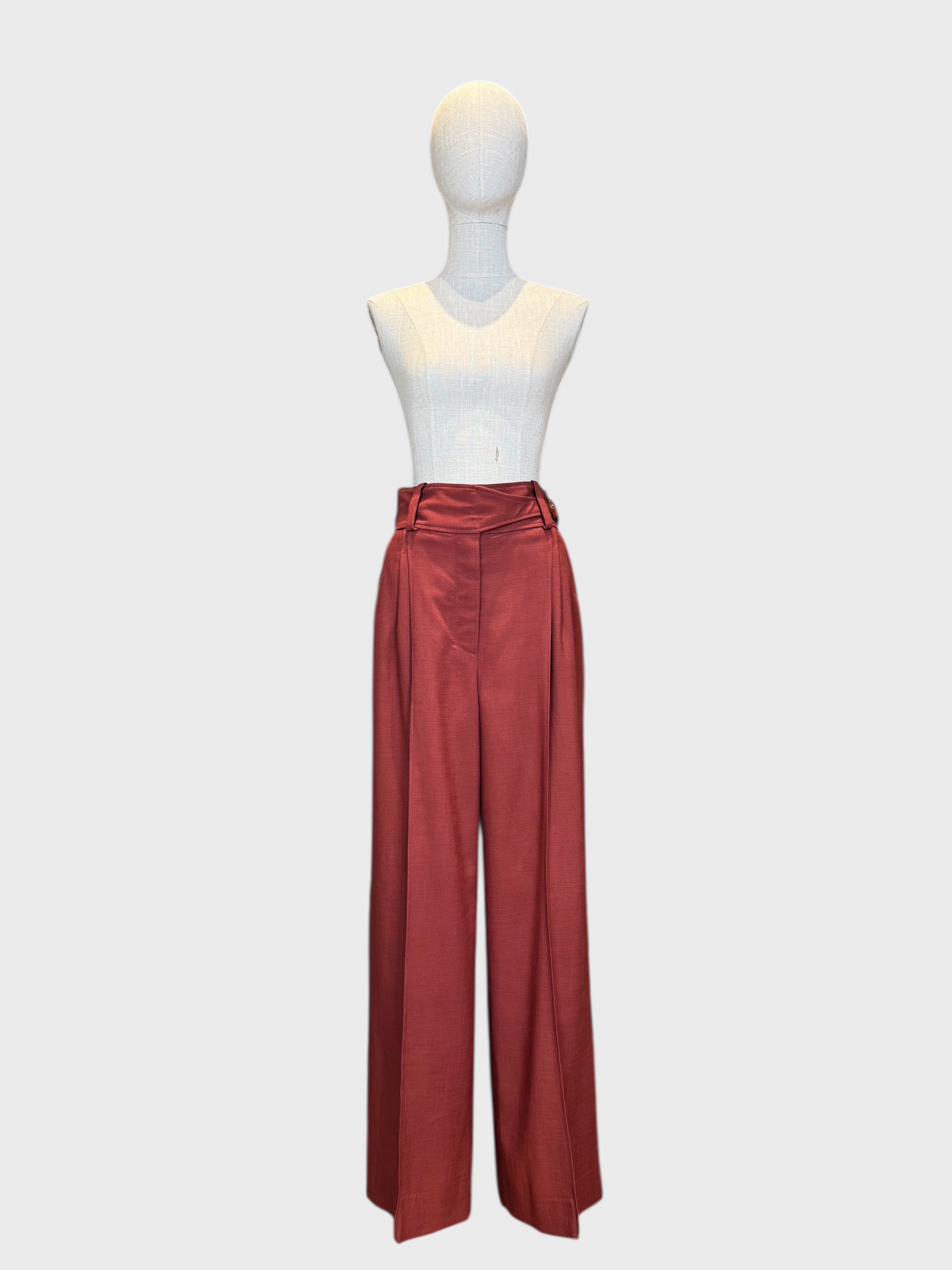 Aldo trousers, terracotta color, Sézane, size 38