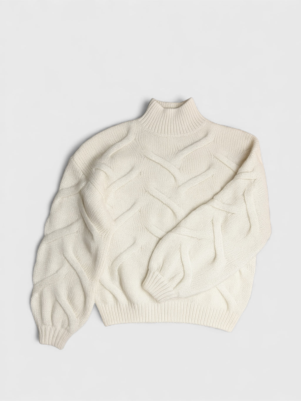 Cream knit sweater FRNCH, M/L