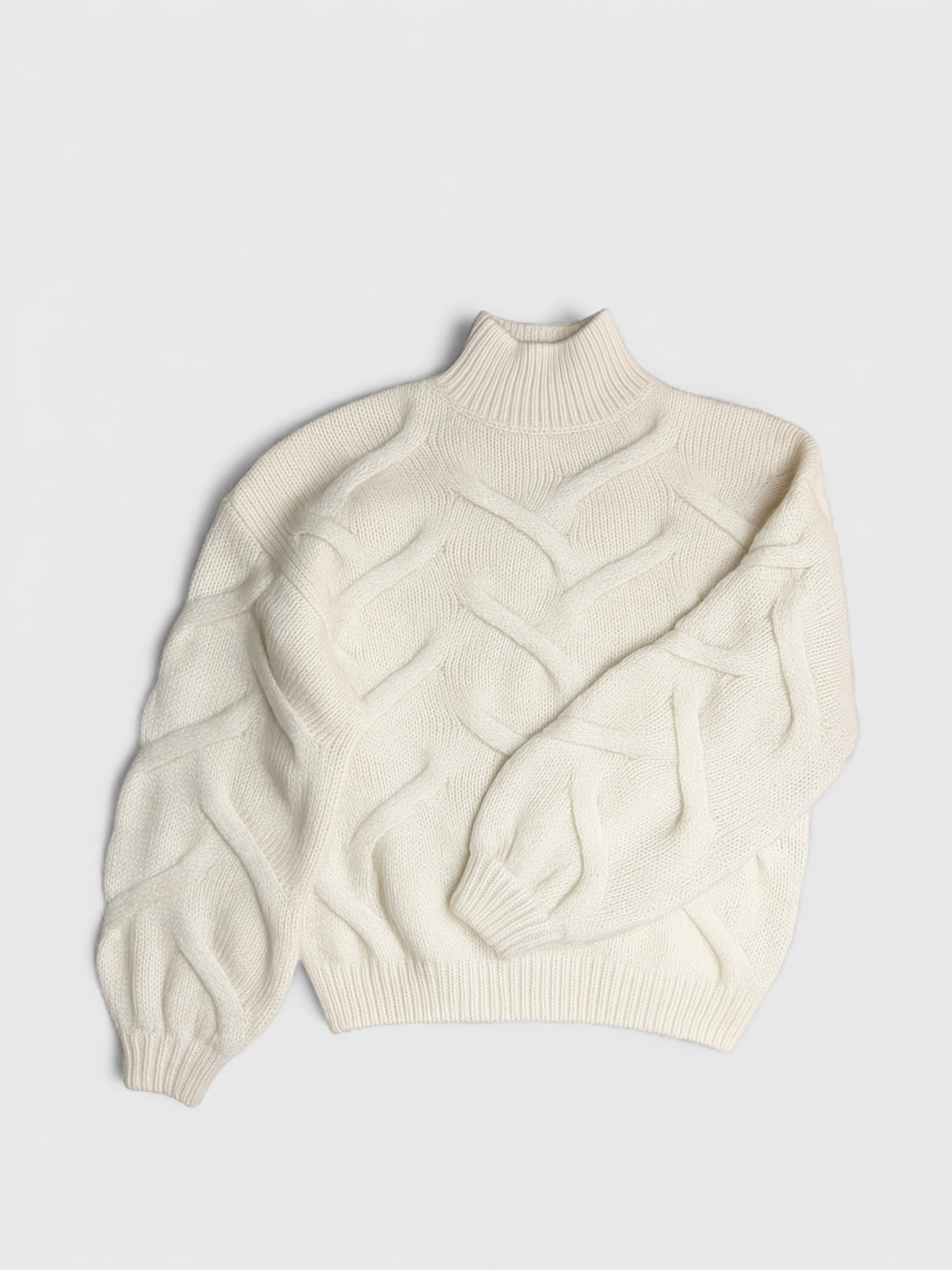 Cream knit sweater FRNCH, M/L
