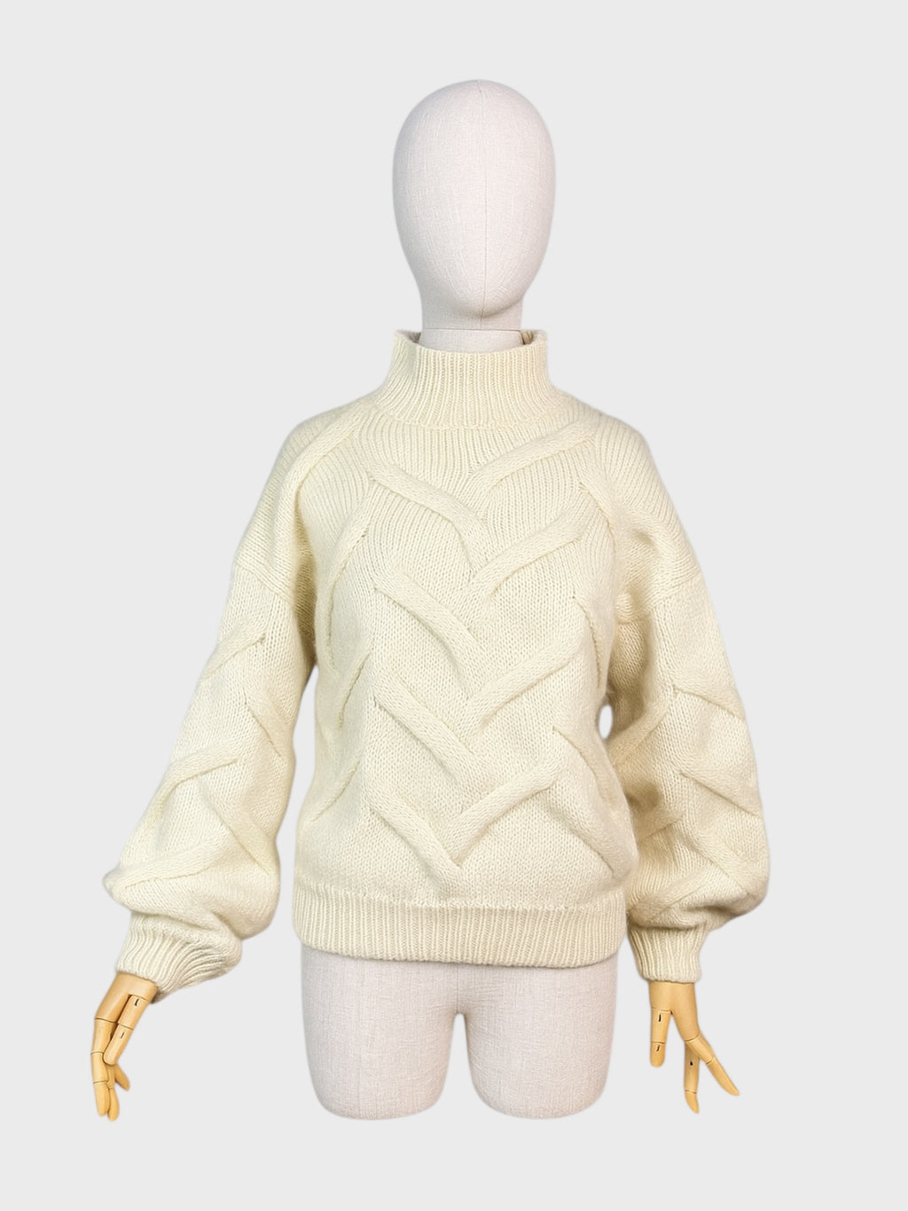 Cream knit sweater FRNCH, M/L