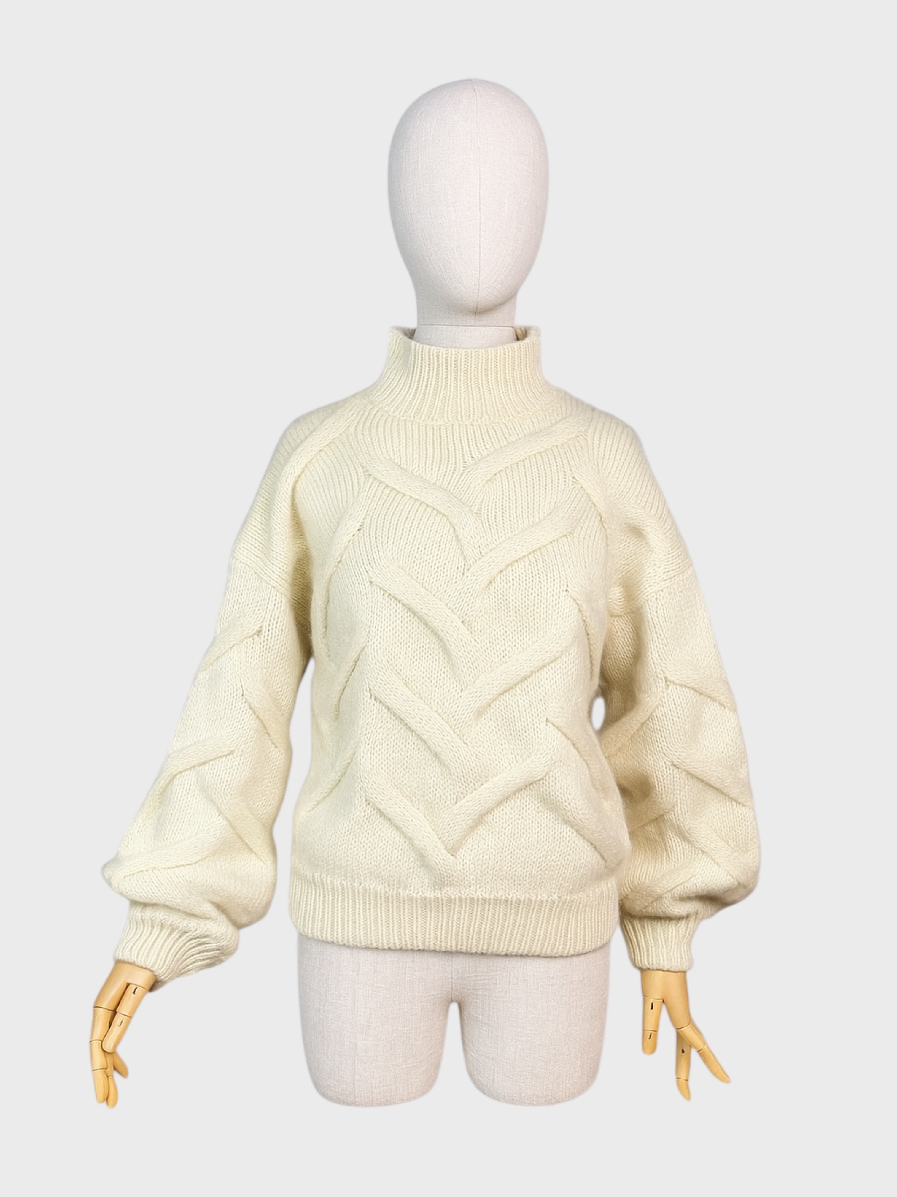 Cream knit sweater FRNCH, M/L