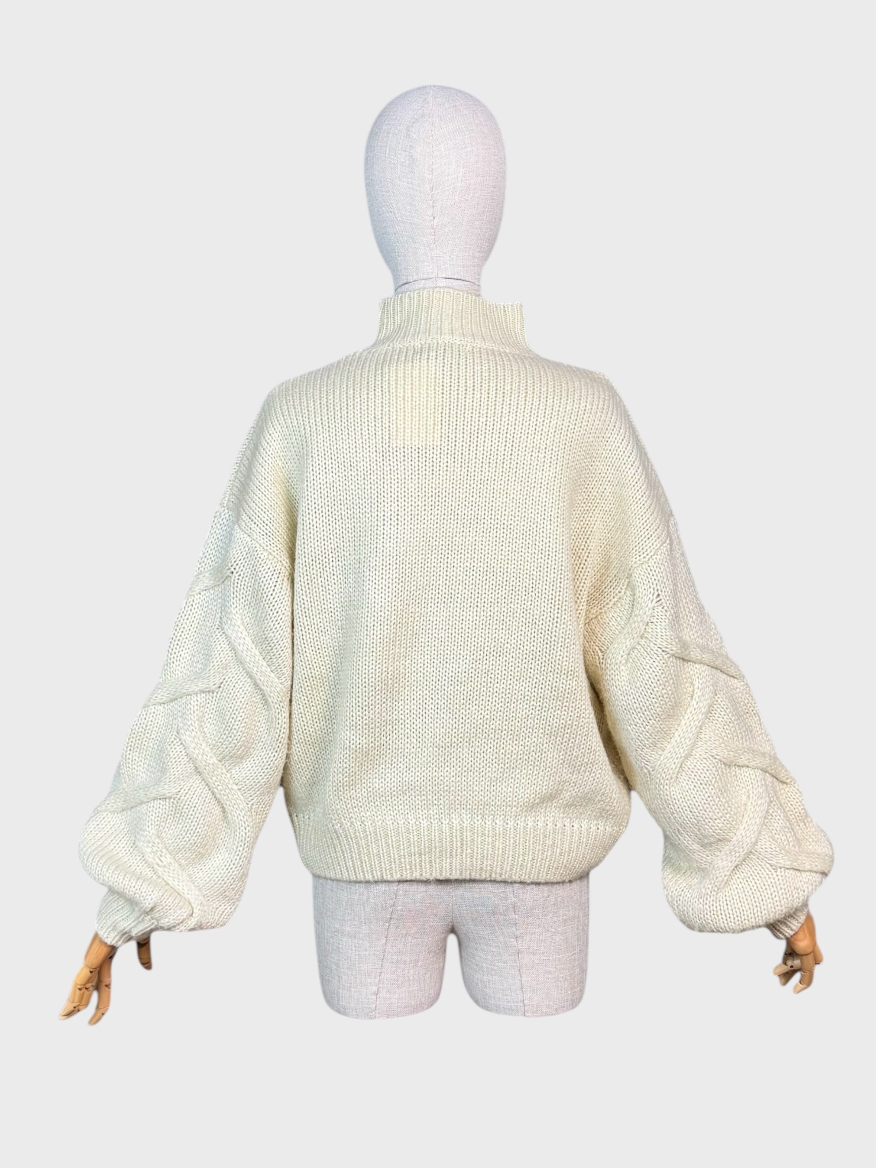 Cream knit sweater FRNCH, M/L