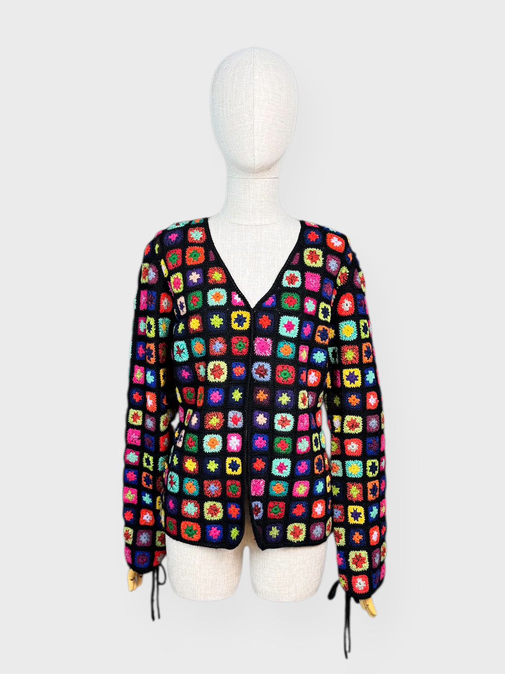 Kenzo Jeans multicoloured crochet cardigan, size S
