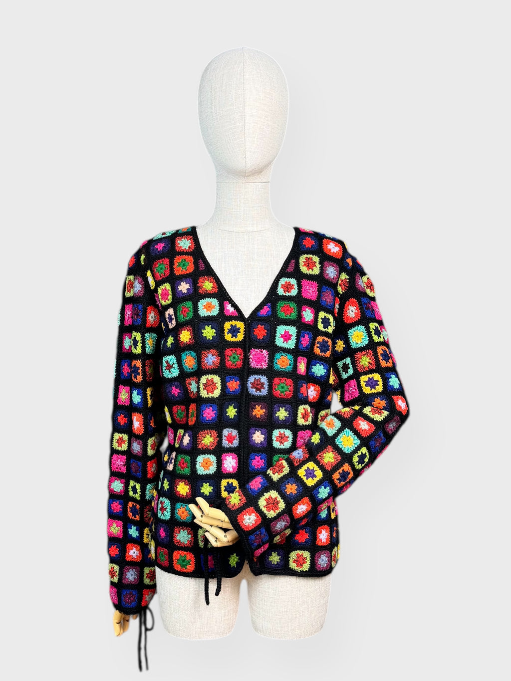 Kenzo Jeans multicoloured crochet cardigan, size S