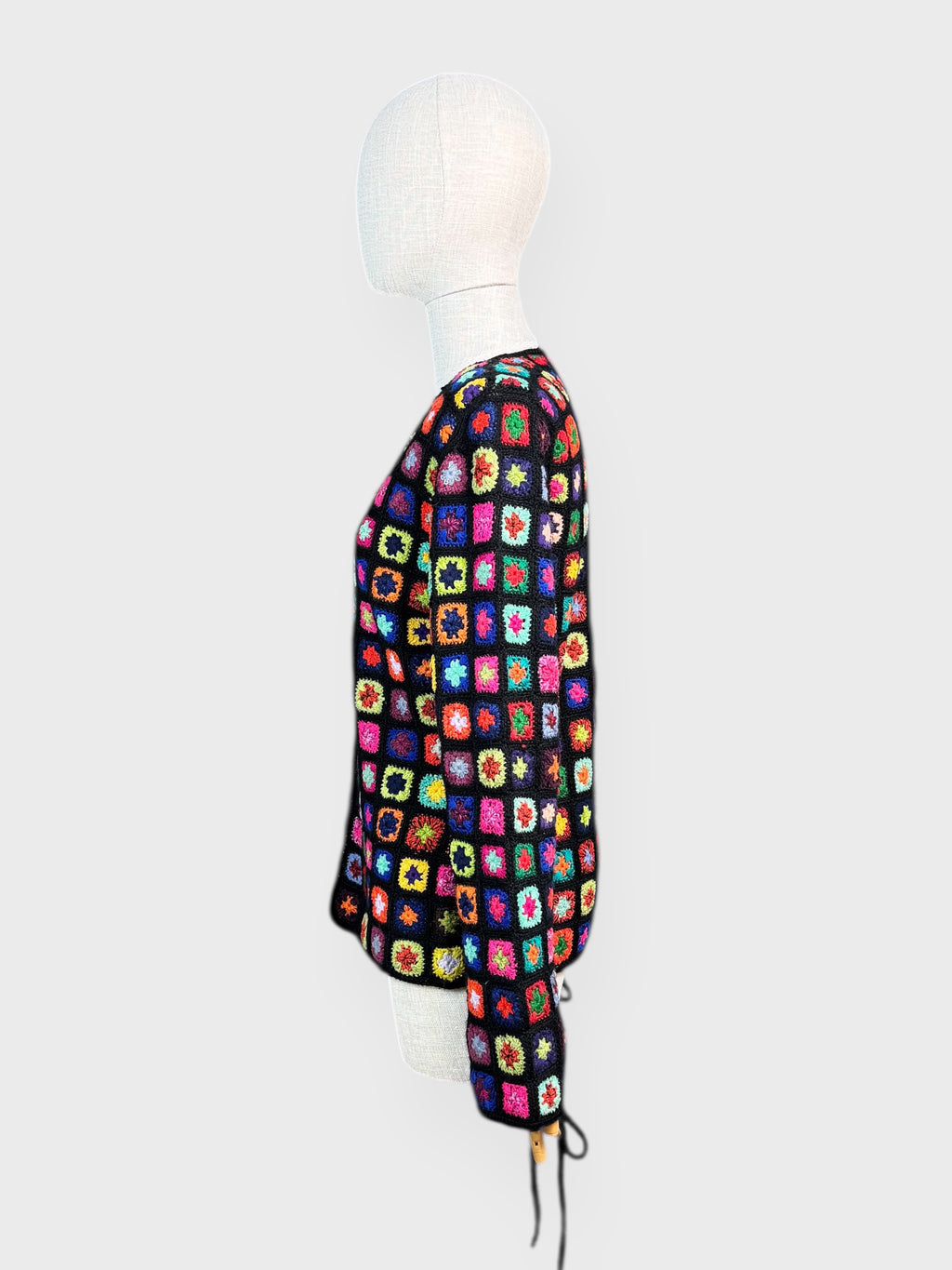 Kenzo Jeans multicoloured crochet cardigan, size S