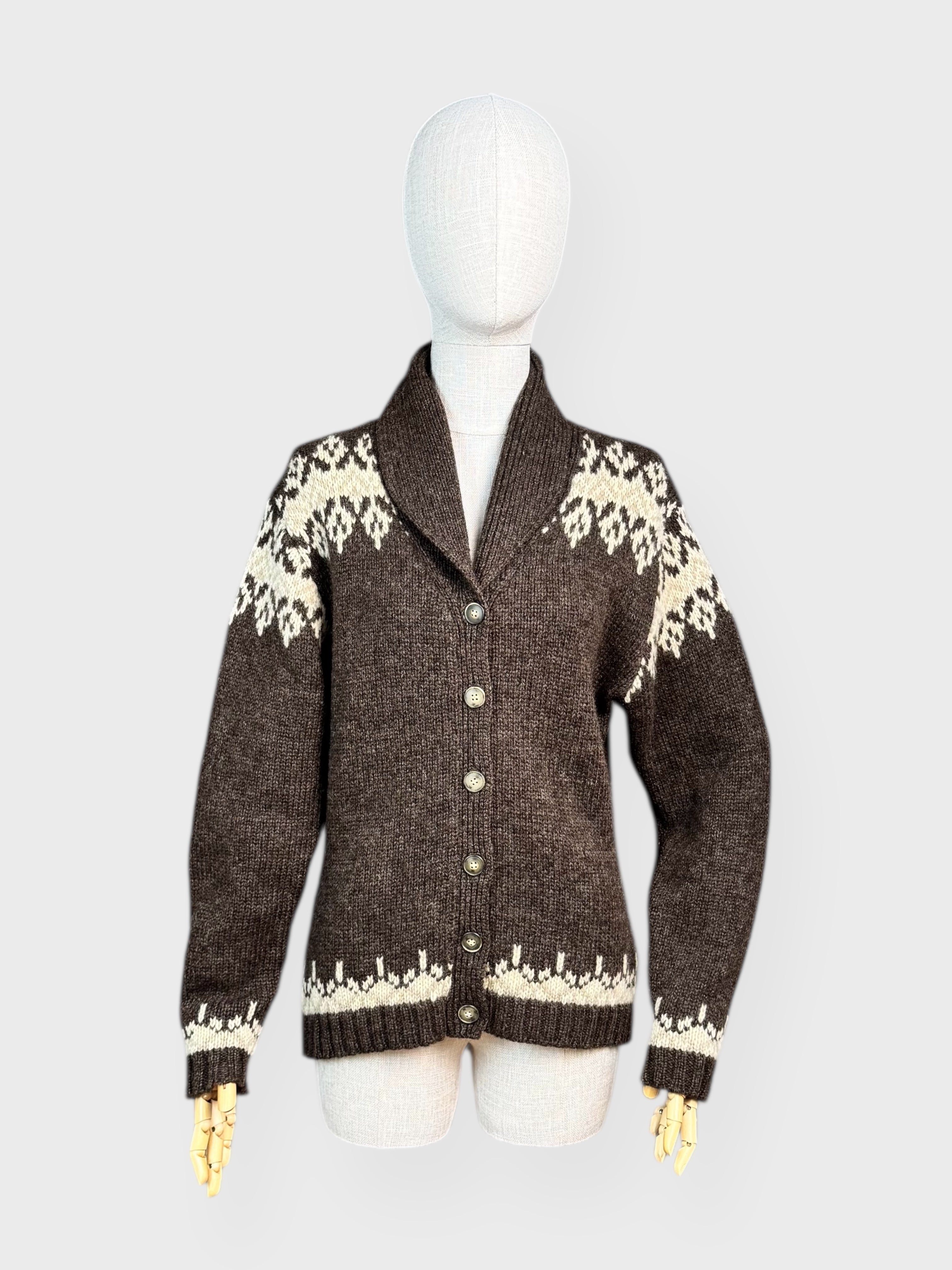 Vintage 90s Jacob cardigan in virgin wool, M