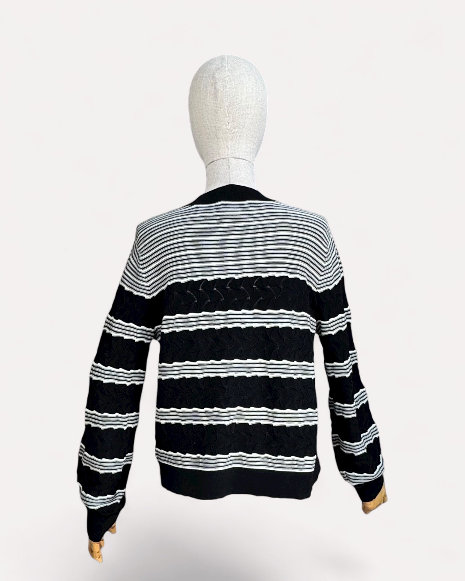 Club Monaco black and white striped sweater, S