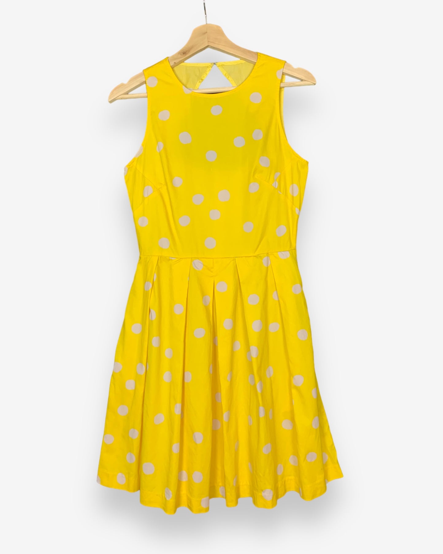 Tara Jarmon yellow polka dot dress