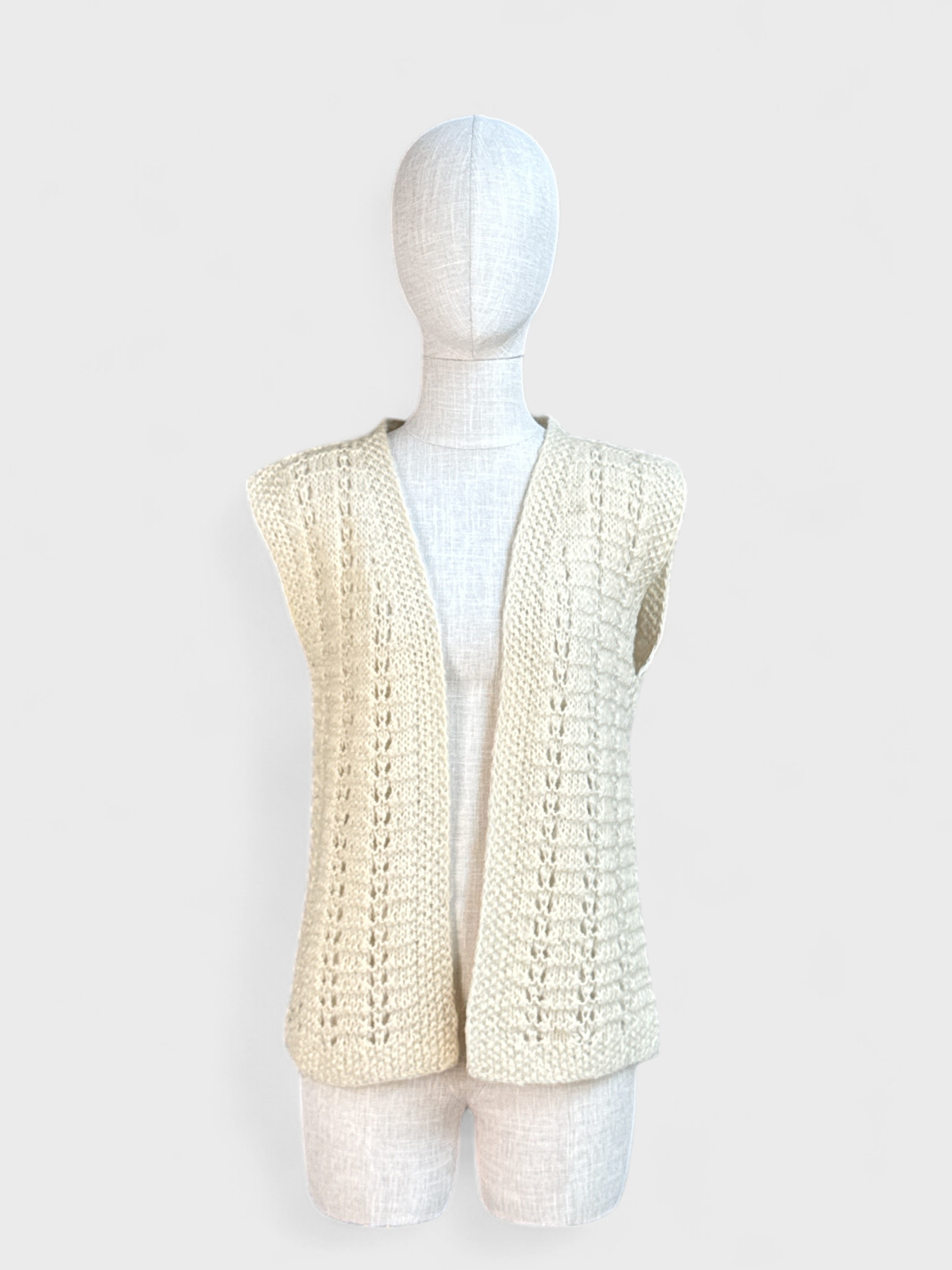 Cream White Knit Tank Top