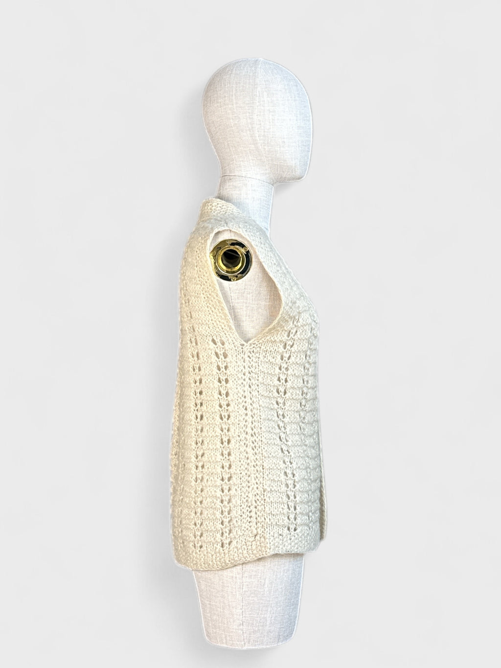 Cream White Knit Tank Top
