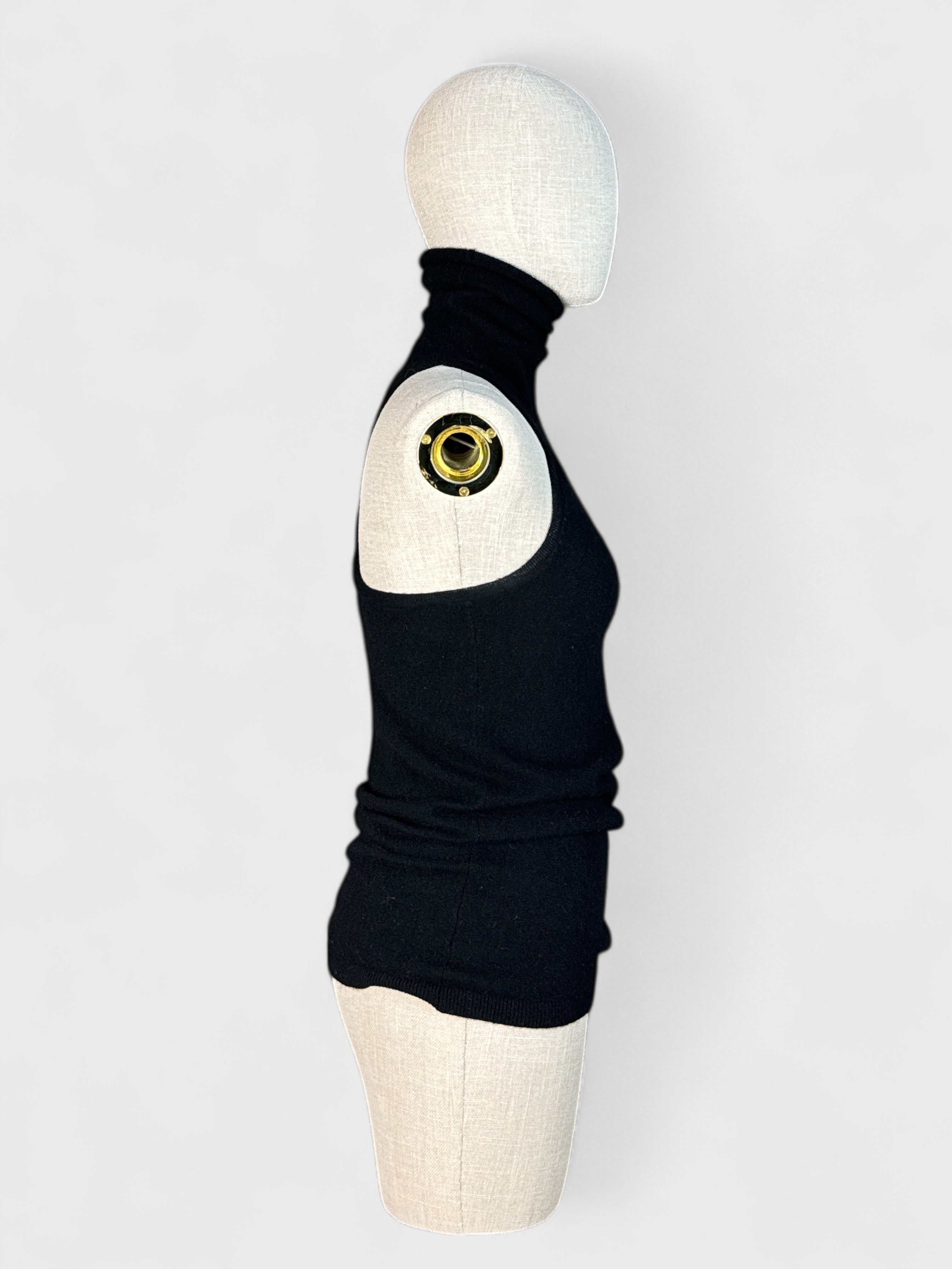 Cami col roulé 100% cashmere Noir Club Monaco , S