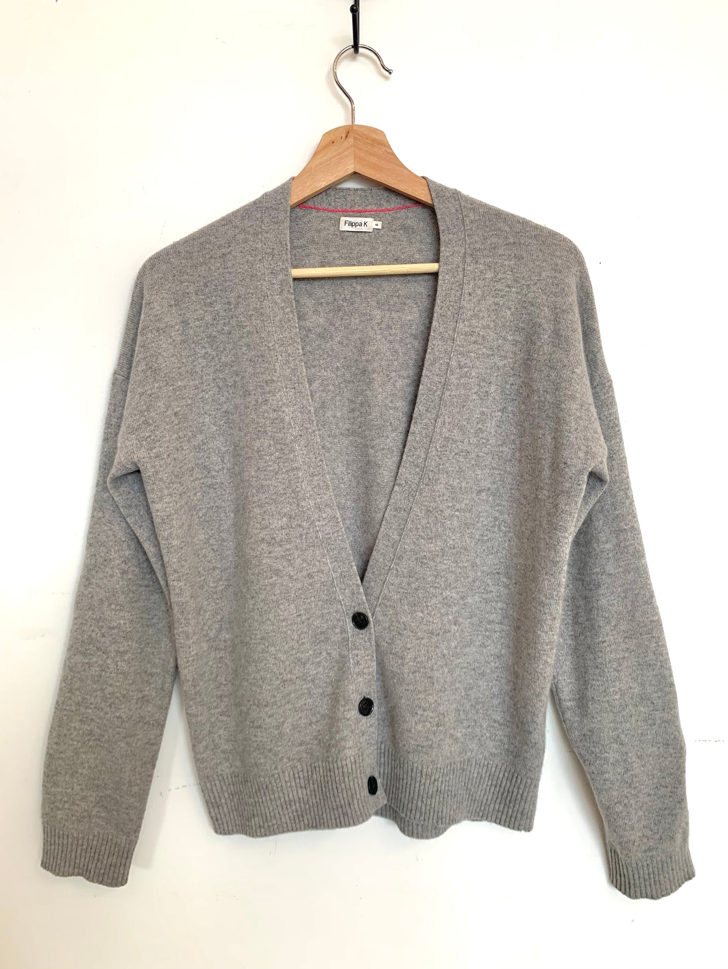 Filippa K gray 100% cashmere cardigan