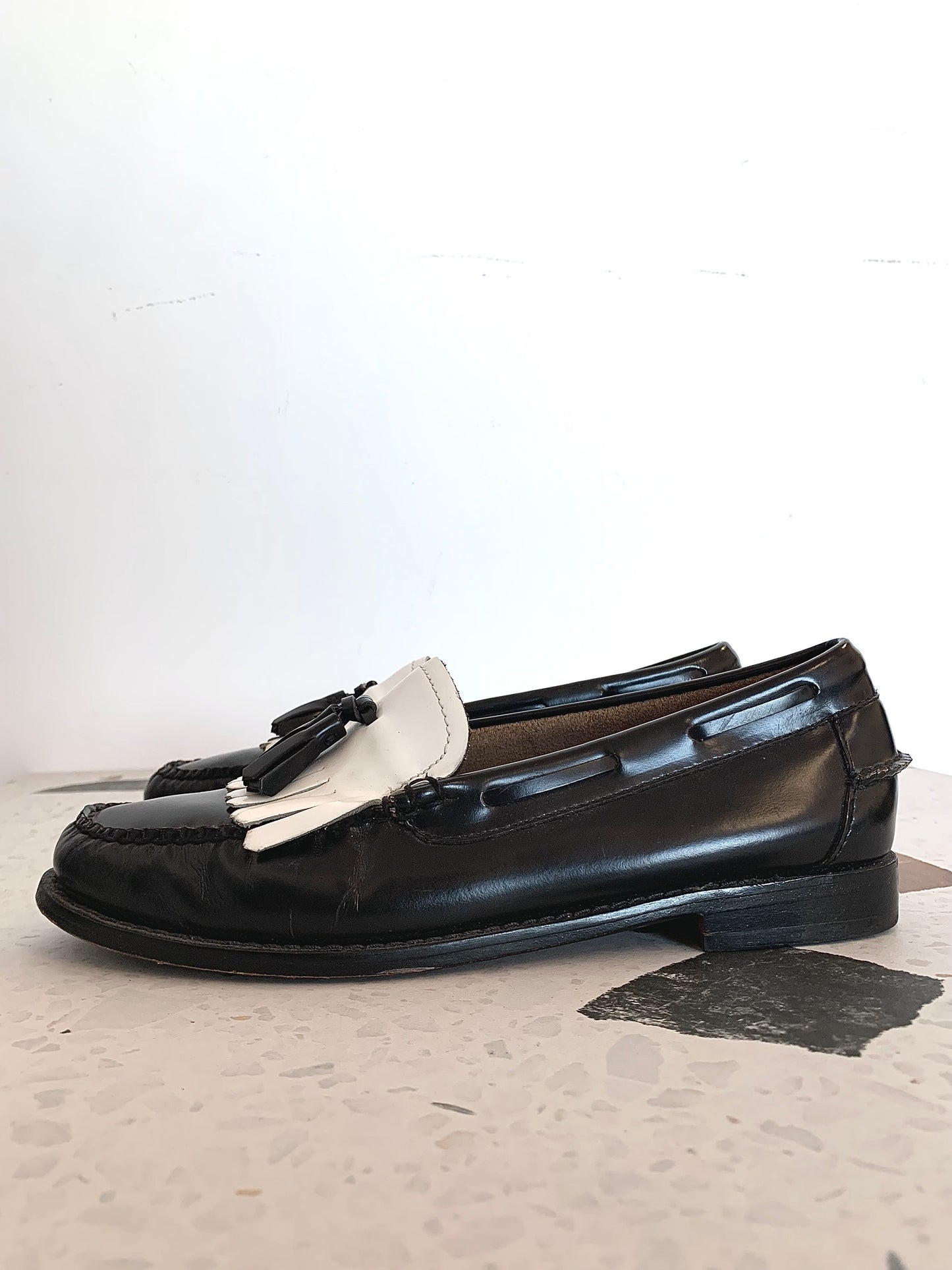 Loafers Weejuns noir & blanc